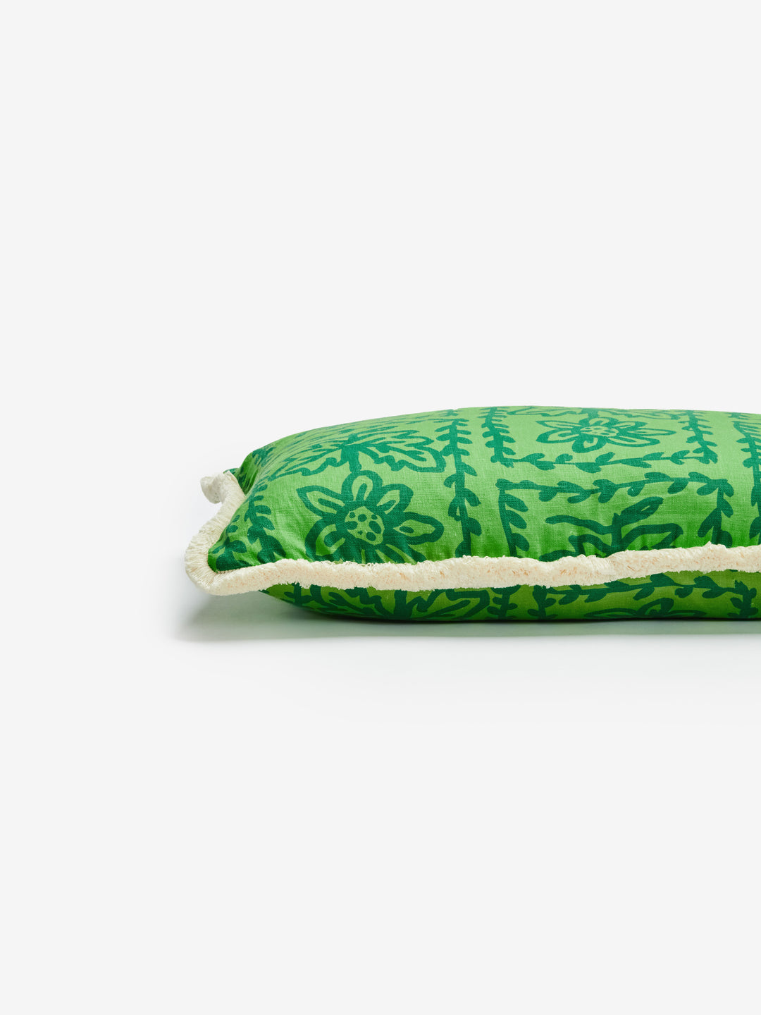 Daisy Verde Linen Cushion
