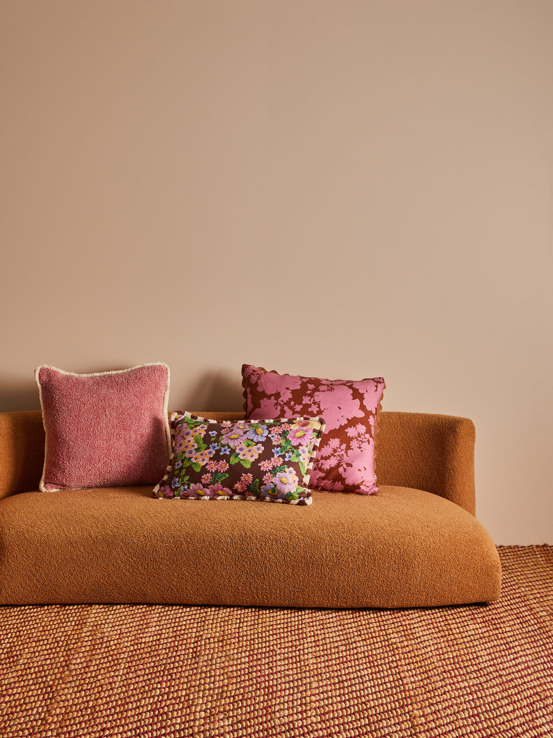 Buttercup Brown Linen Cushion