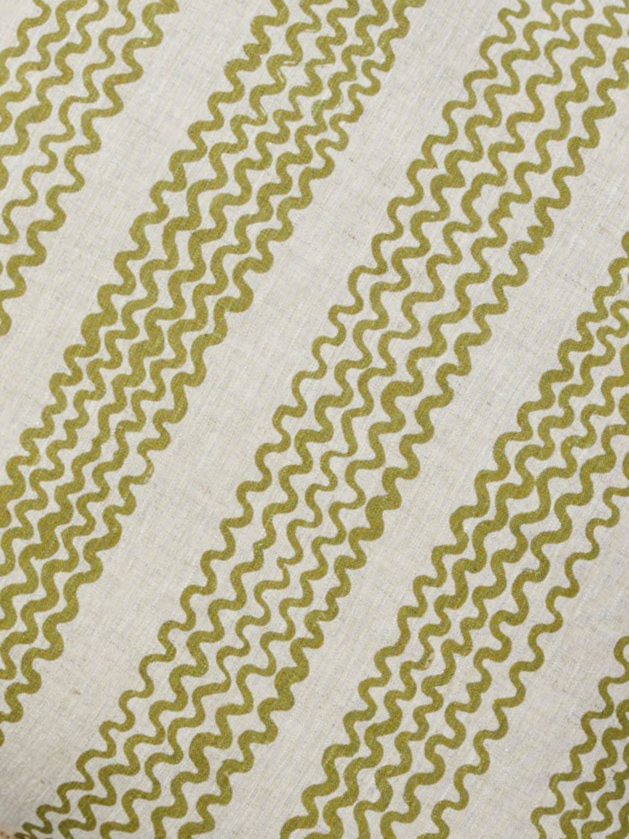 Mini Wave Olive Linen Cushion