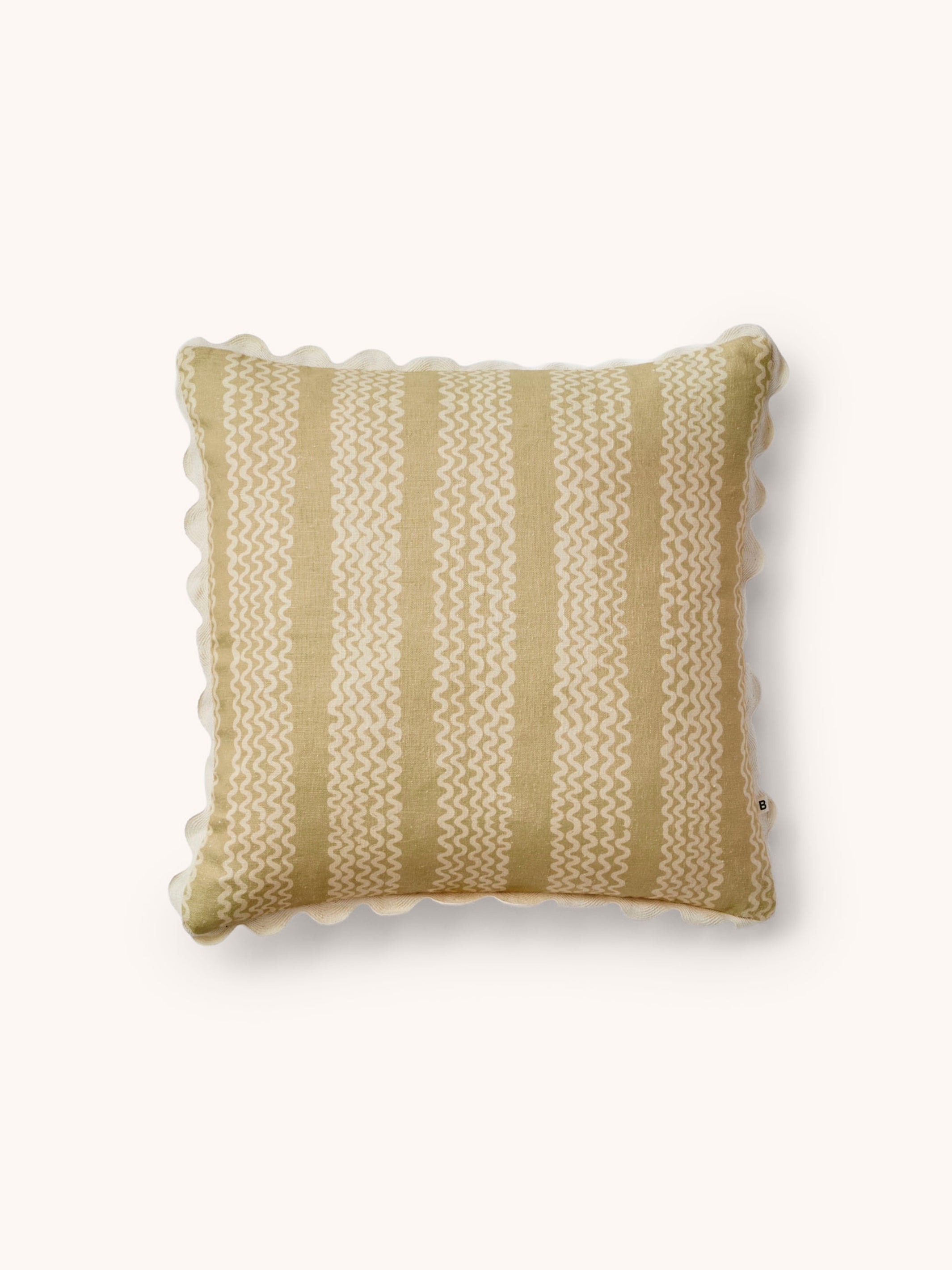 Mini Wave Wheat Linen Cushion
