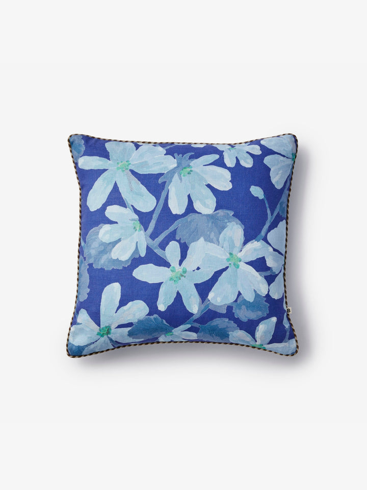 Violet Blue Linen Cushion