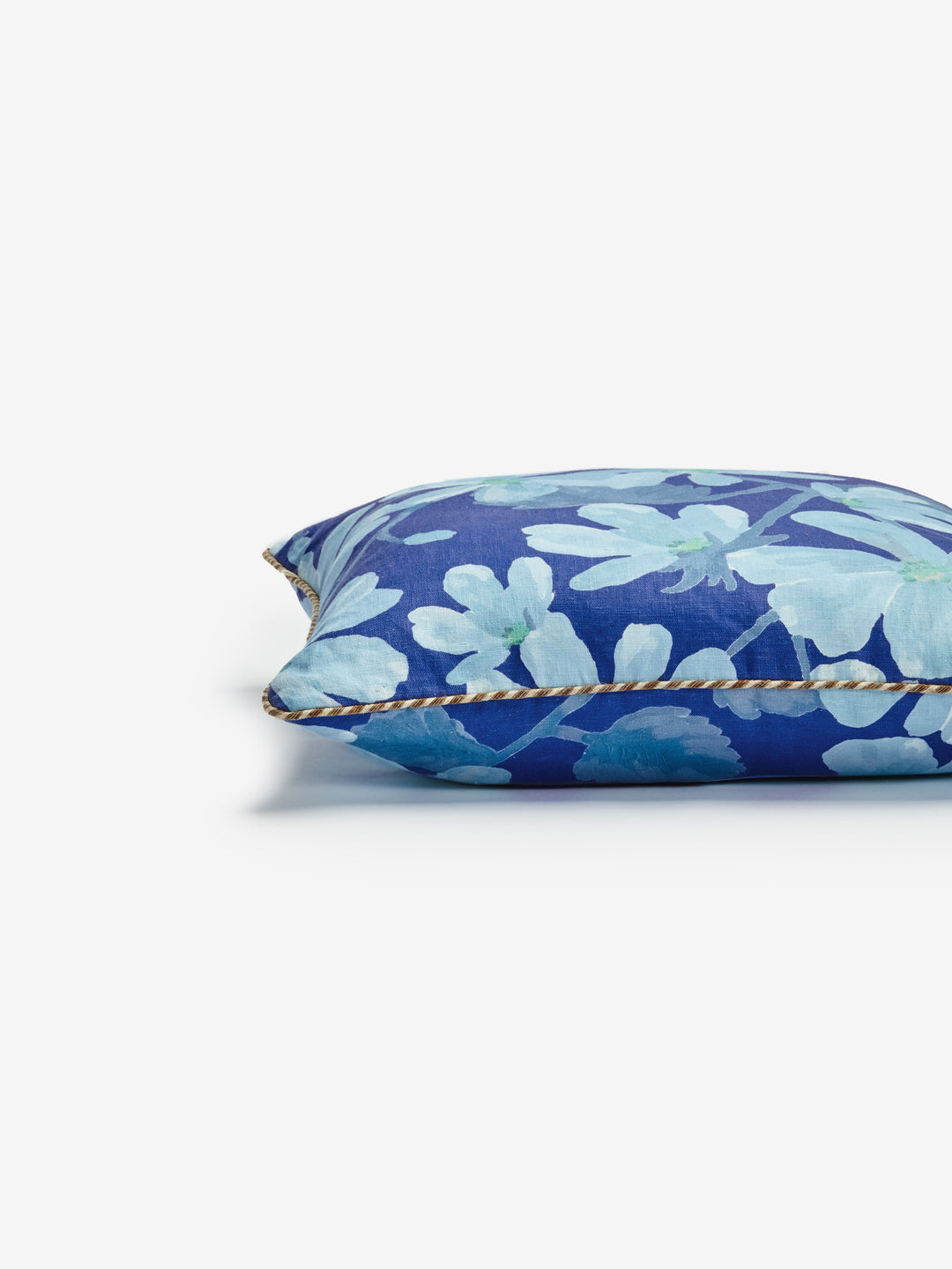 Violet Blue Linen Cushion