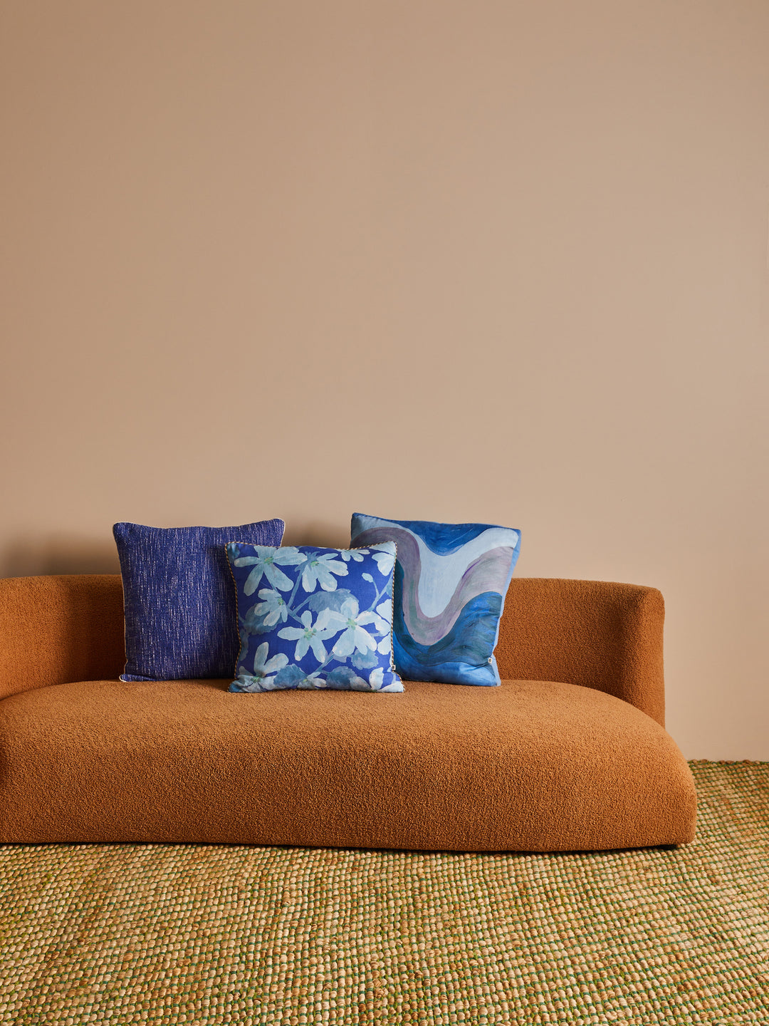 Violet Blue Linen Cushion