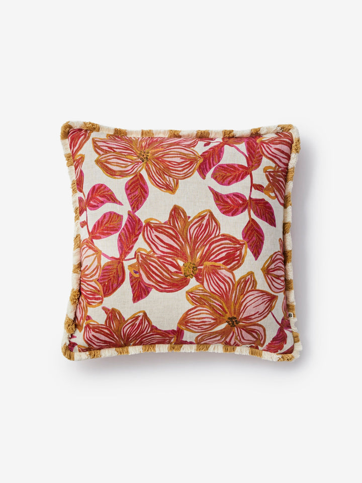 Azalea Pink Linen Cushion