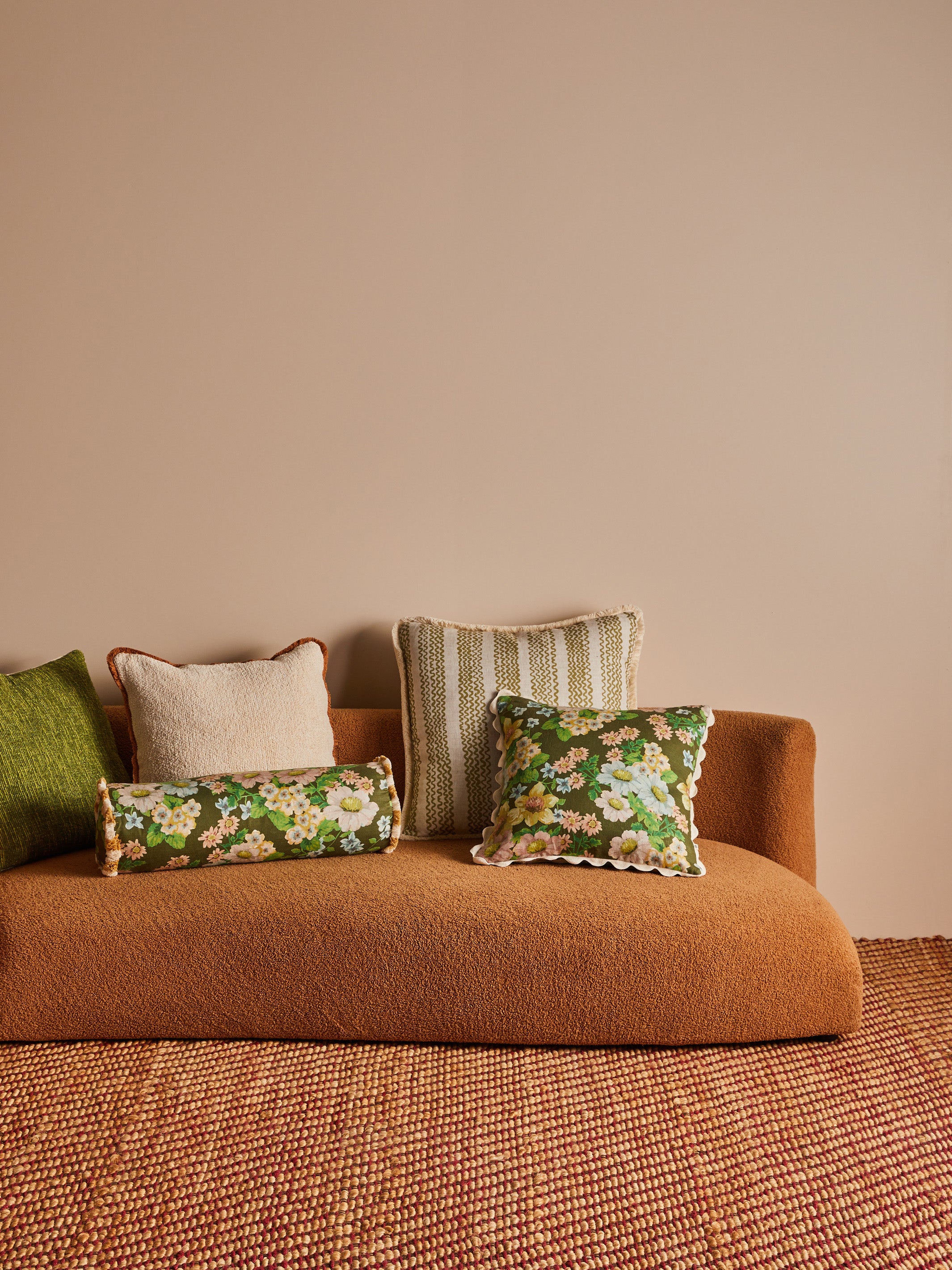 Buttercup Olive Linen Cushion