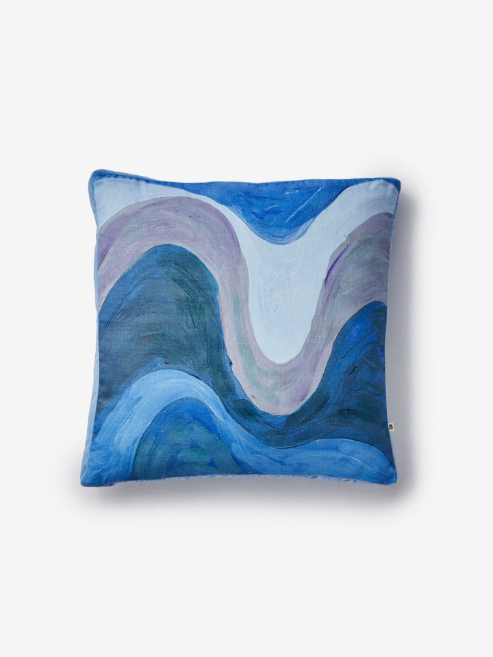 Fonda Blue Linen Cushion