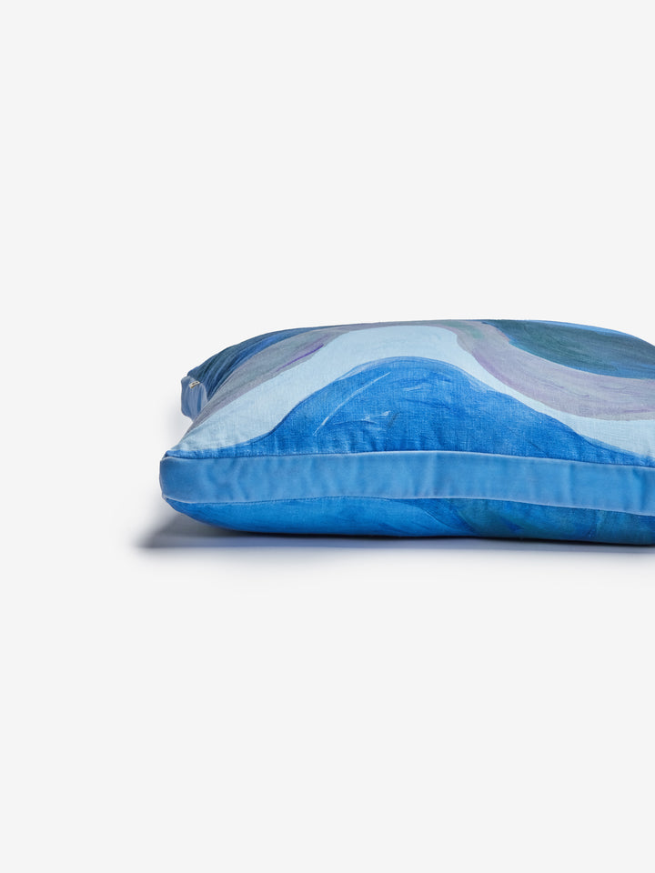Fonda Blue Linen Cushion