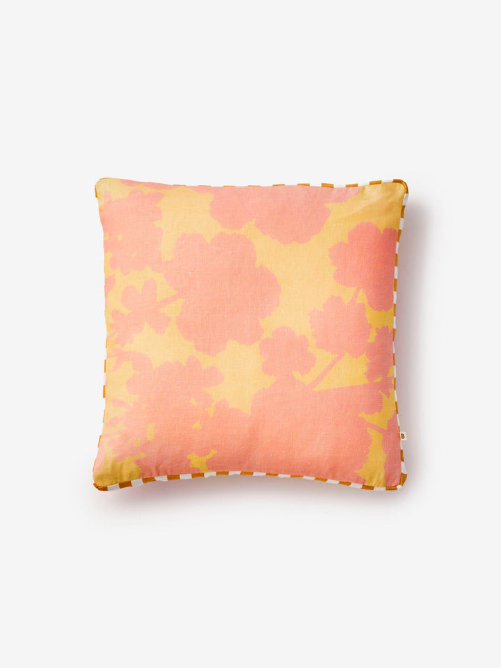 Geranium Butter Linen Cushion