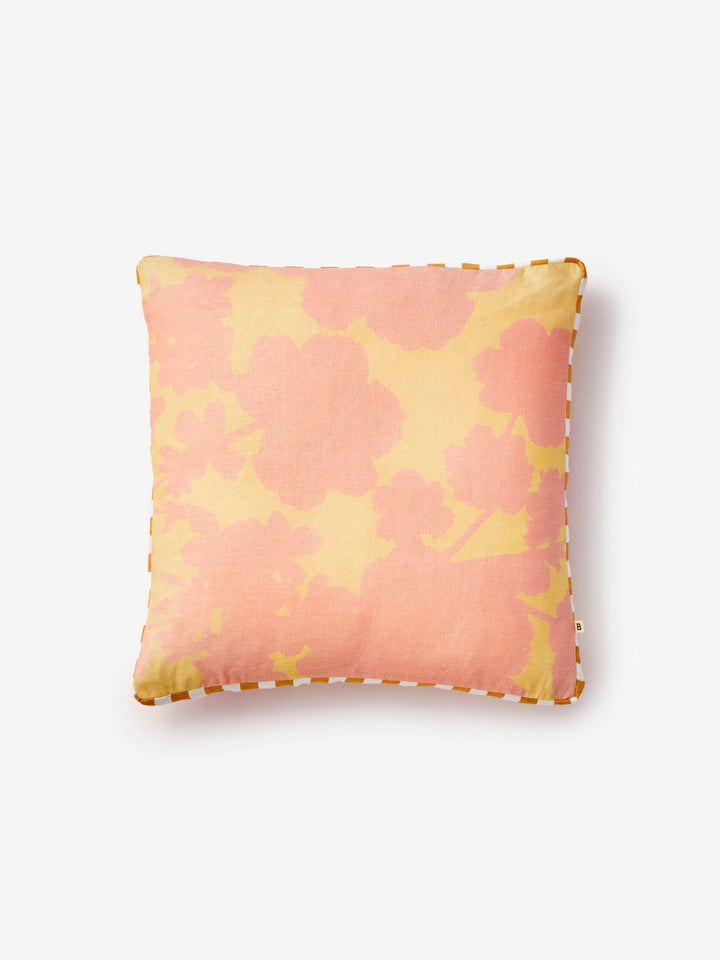 Geranium Butter Linen Cushion