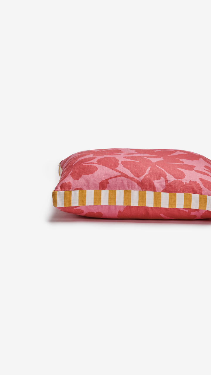 Letta Pink Linen Cushion