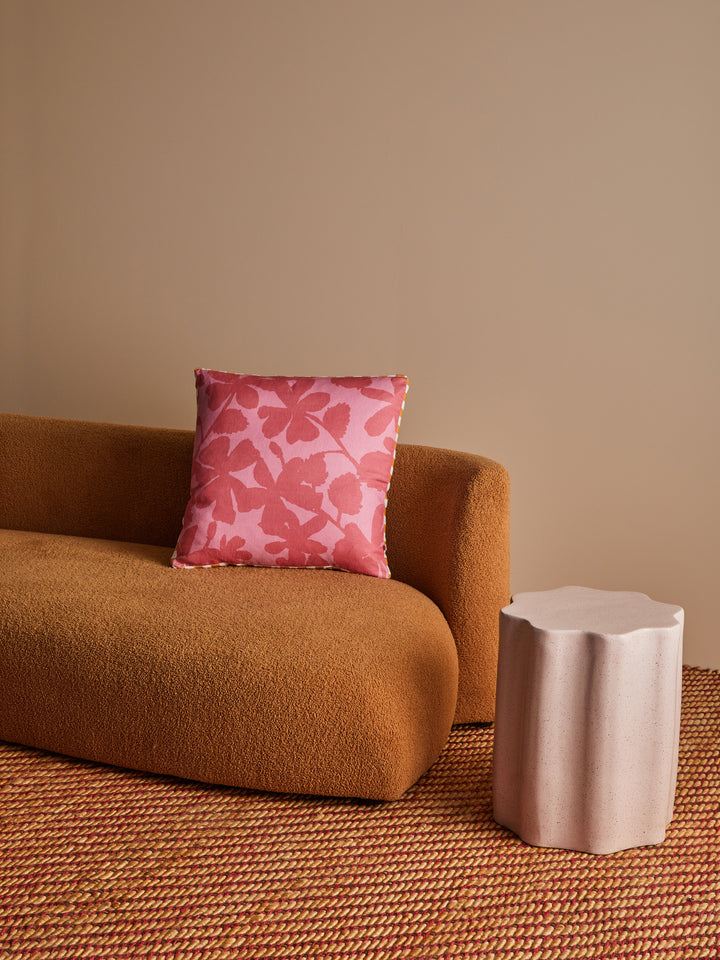 Letta Pink Linen Cushion