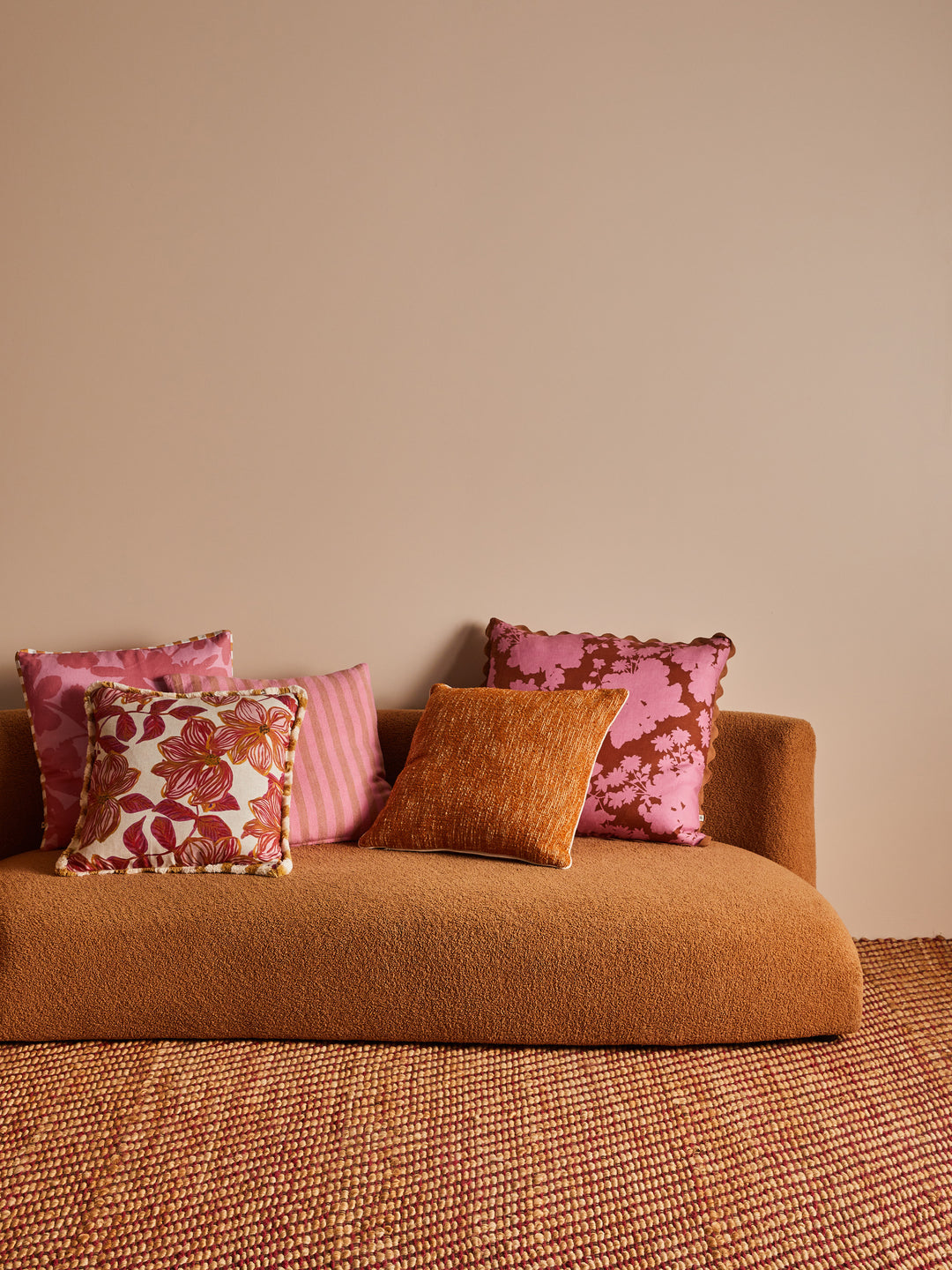 Letta Pink Linen Cushion