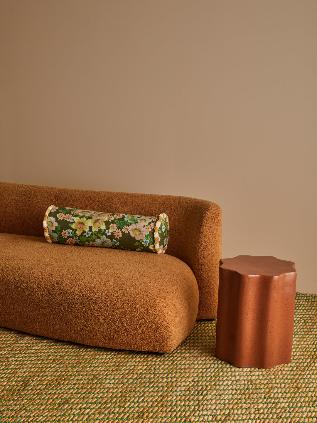 Buttercup Olive Linen Bolster