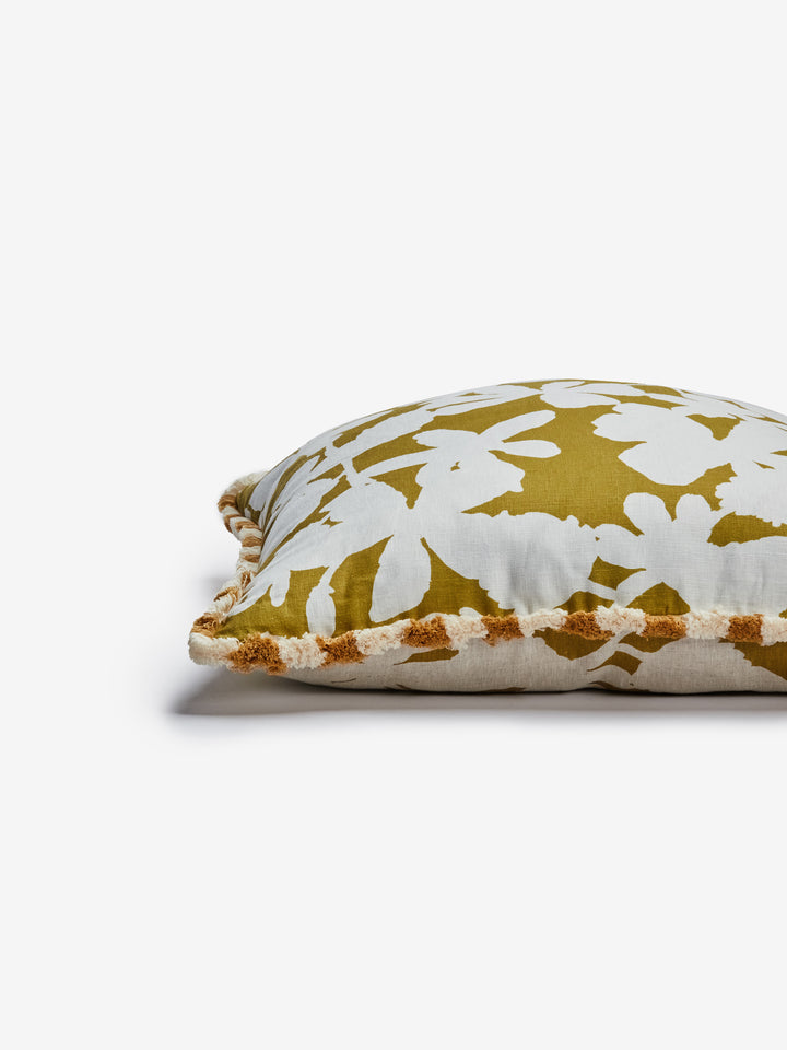 Letta Mustard Linen Cushion