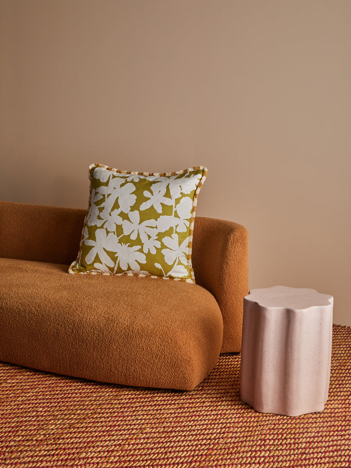 Letta Mustard Linen Cushion