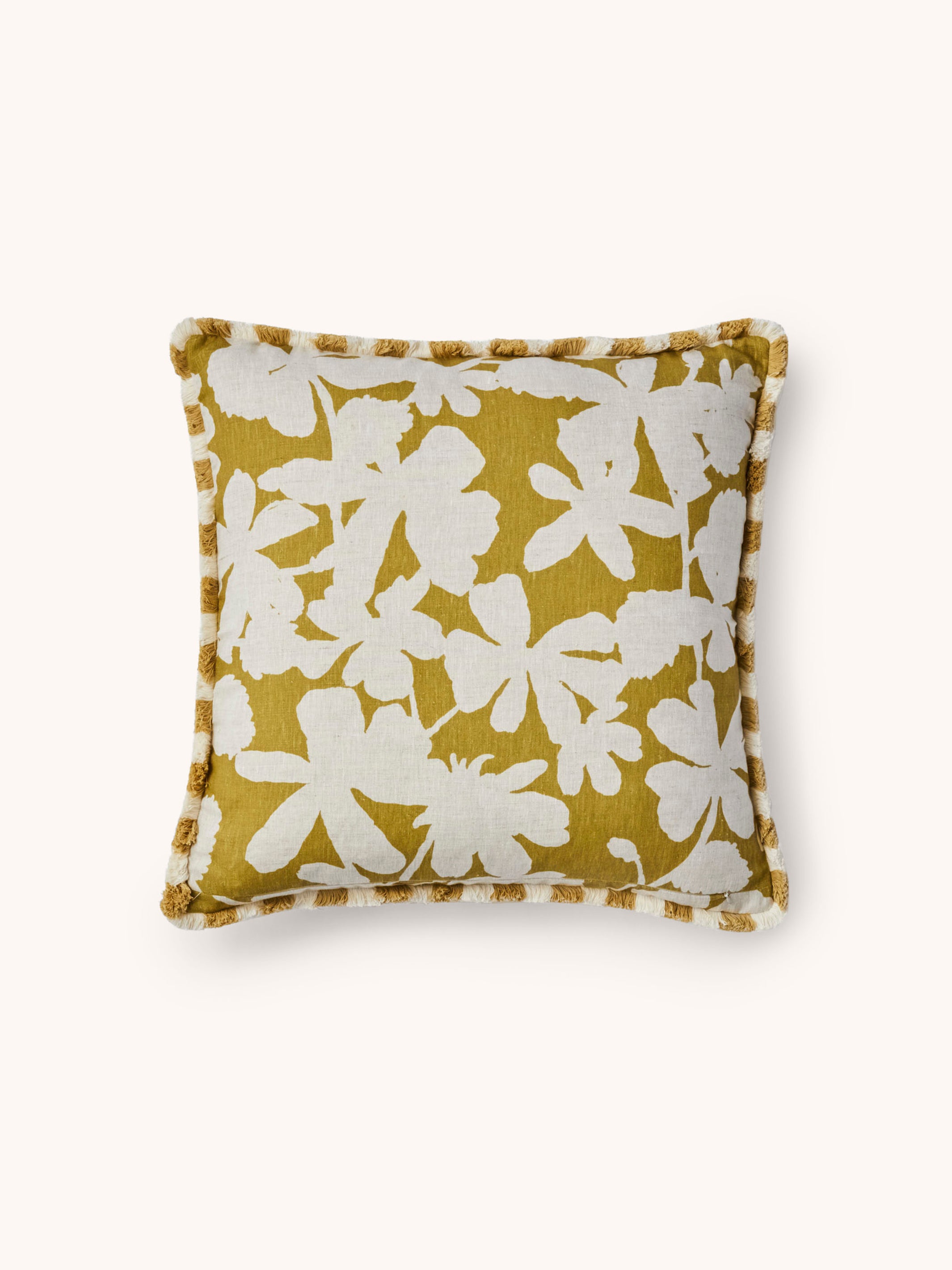 Letta Mustard Linen Cushion