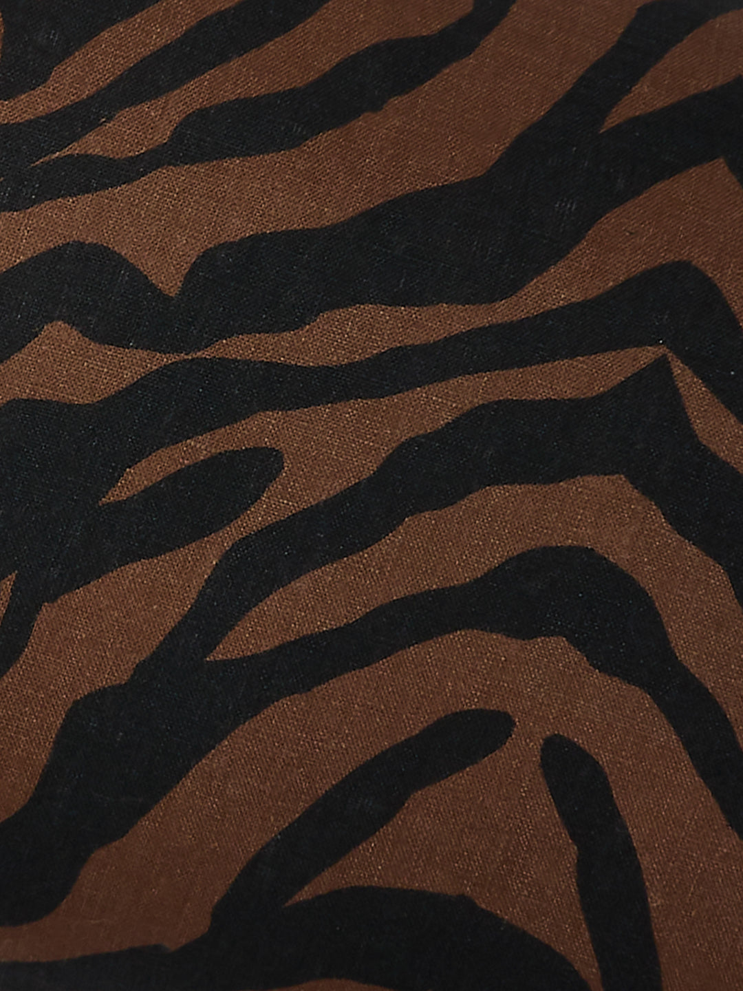 Zebra Chocolate Linen Cushion