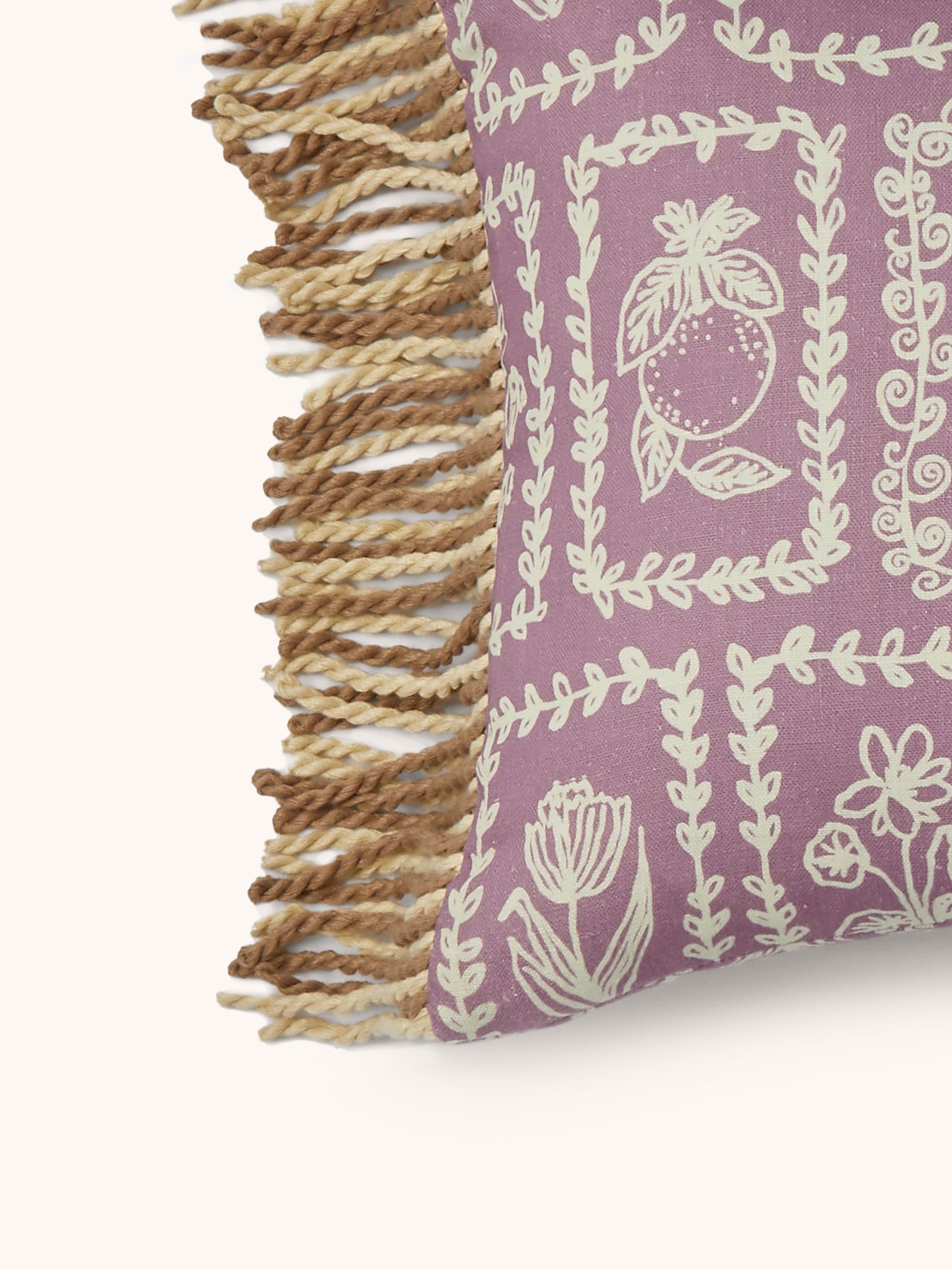 Petra Lilac Linen Cushion