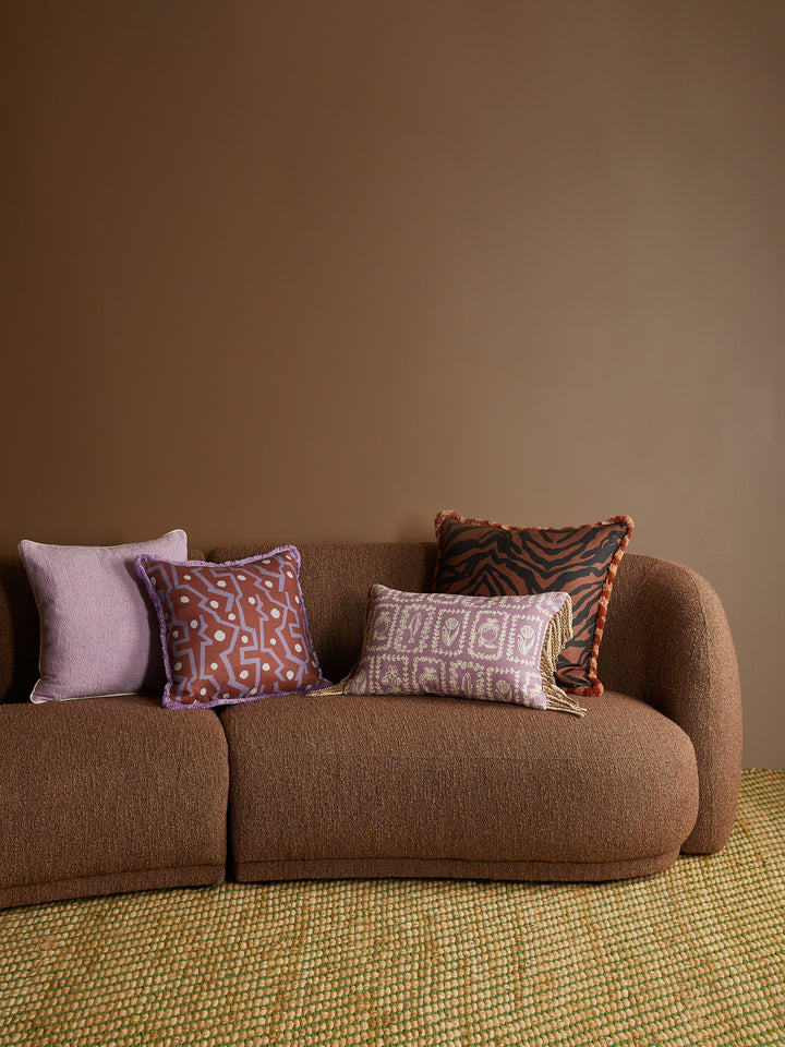 Petra Lilac Linen Cushion