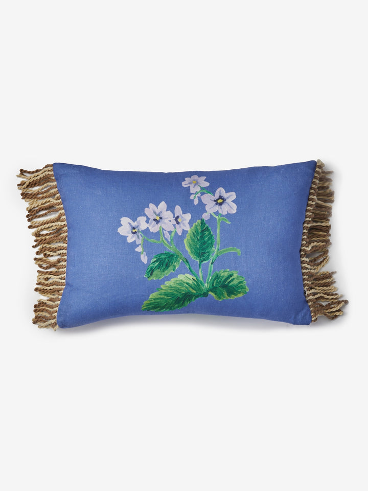 Cottage Garden Blue Linen Cushion