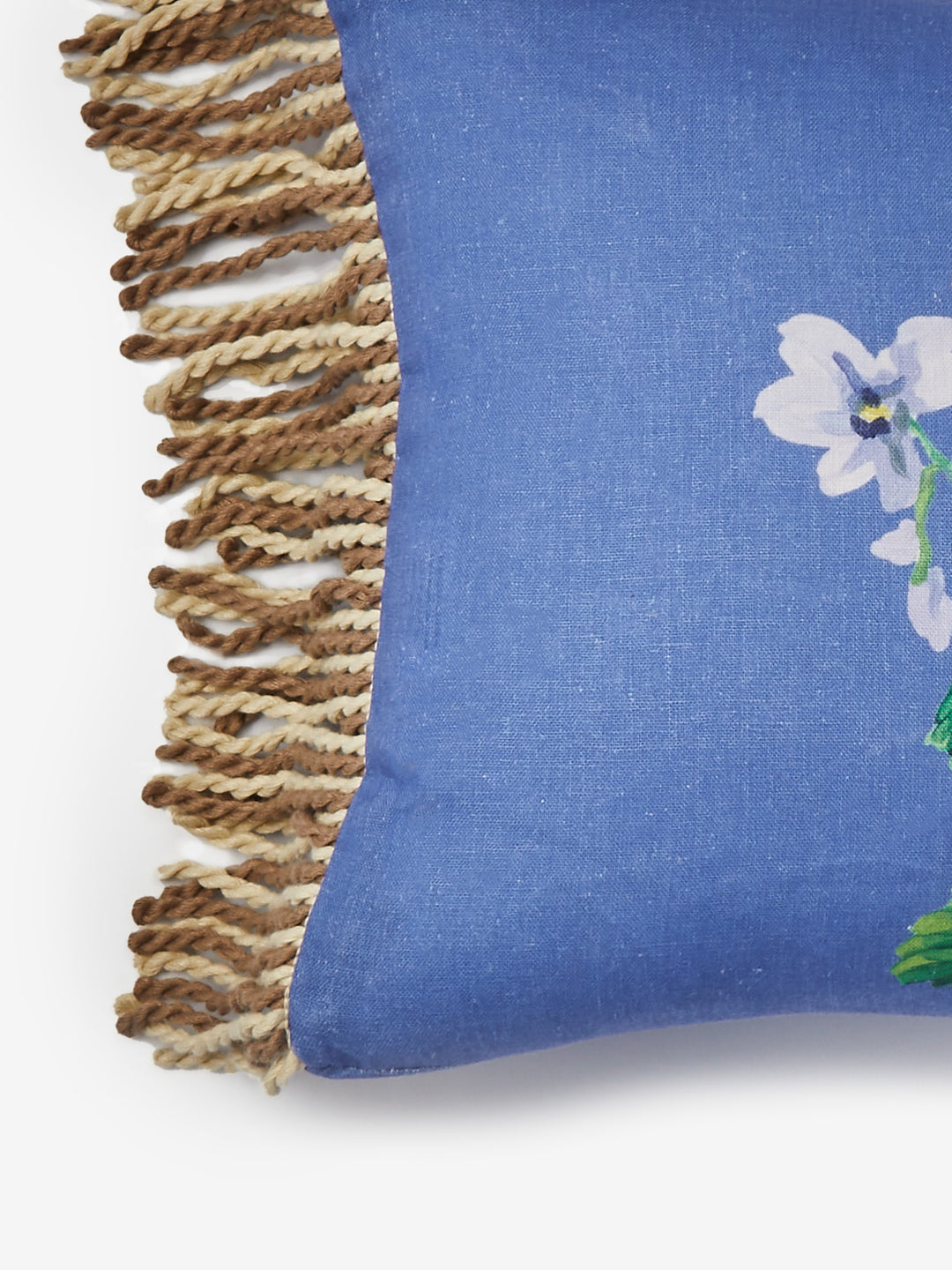 Cottage Garden Blue Linen Cushion