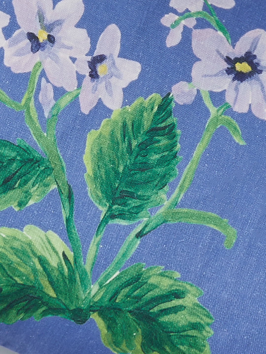 Cottage Garden Blue Linen Cushion