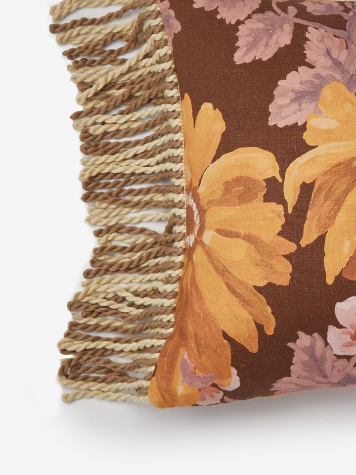 Marigold Amber Linen Cushion
