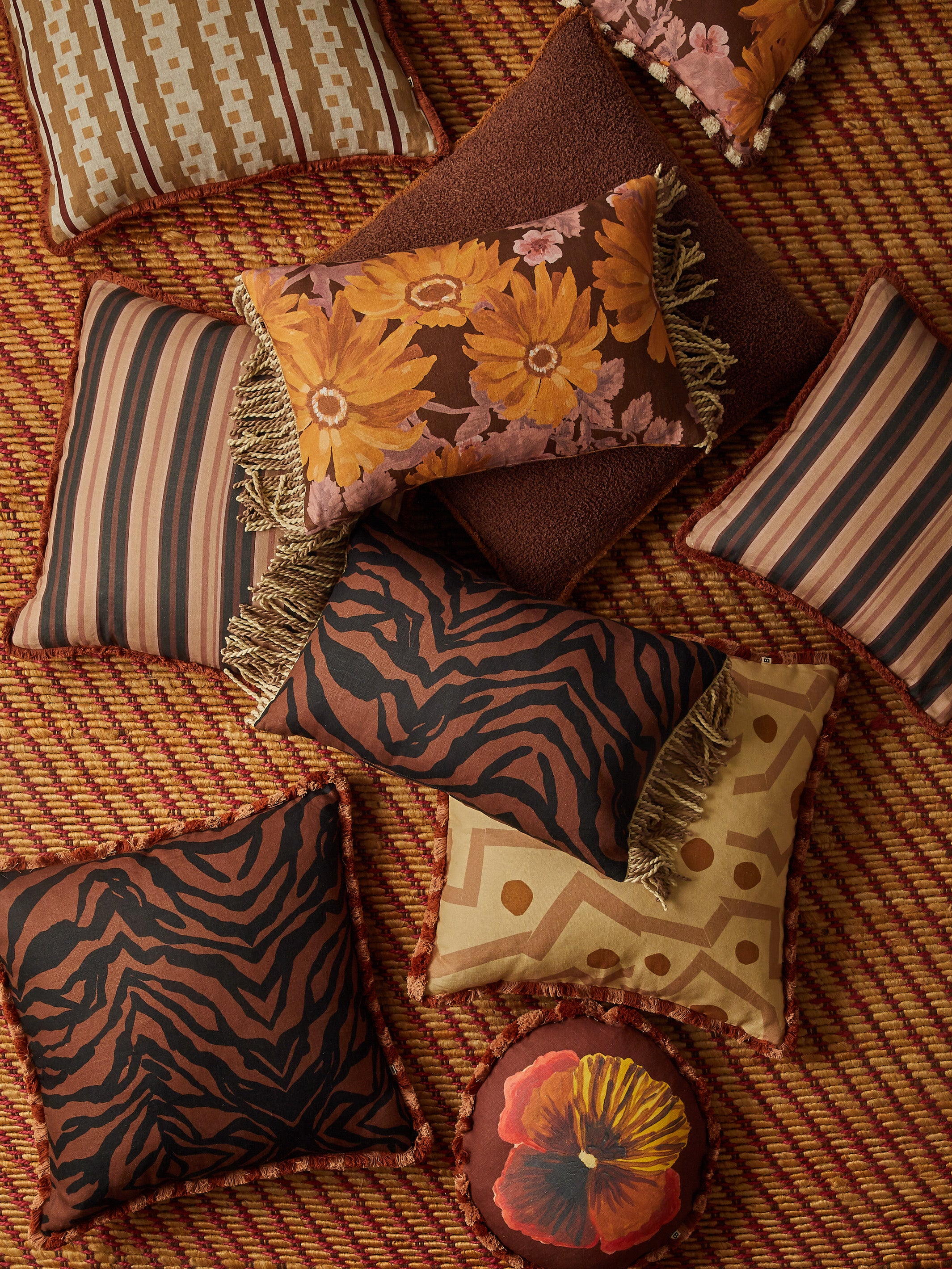 Marigold Amber Linen Cushion
