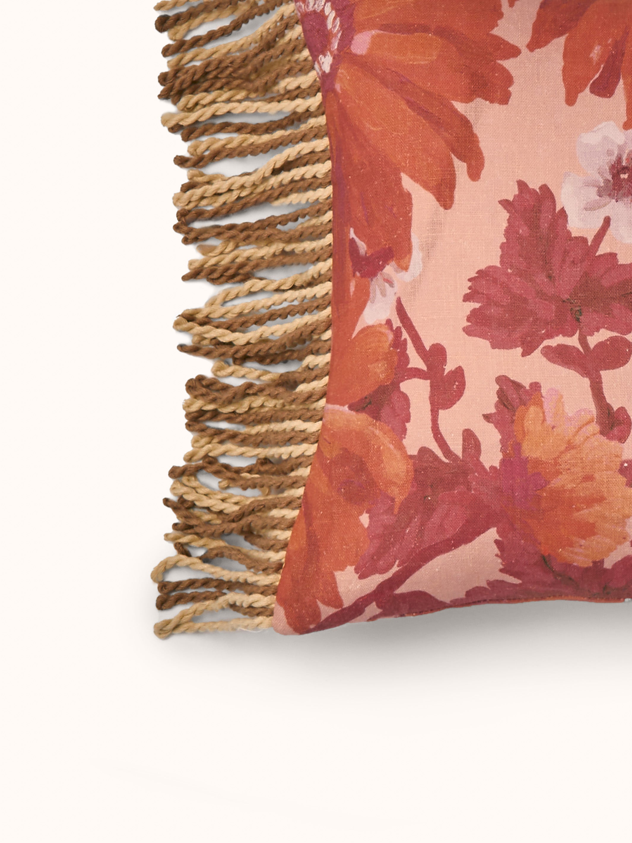 Marigold Rose Linen Cushion