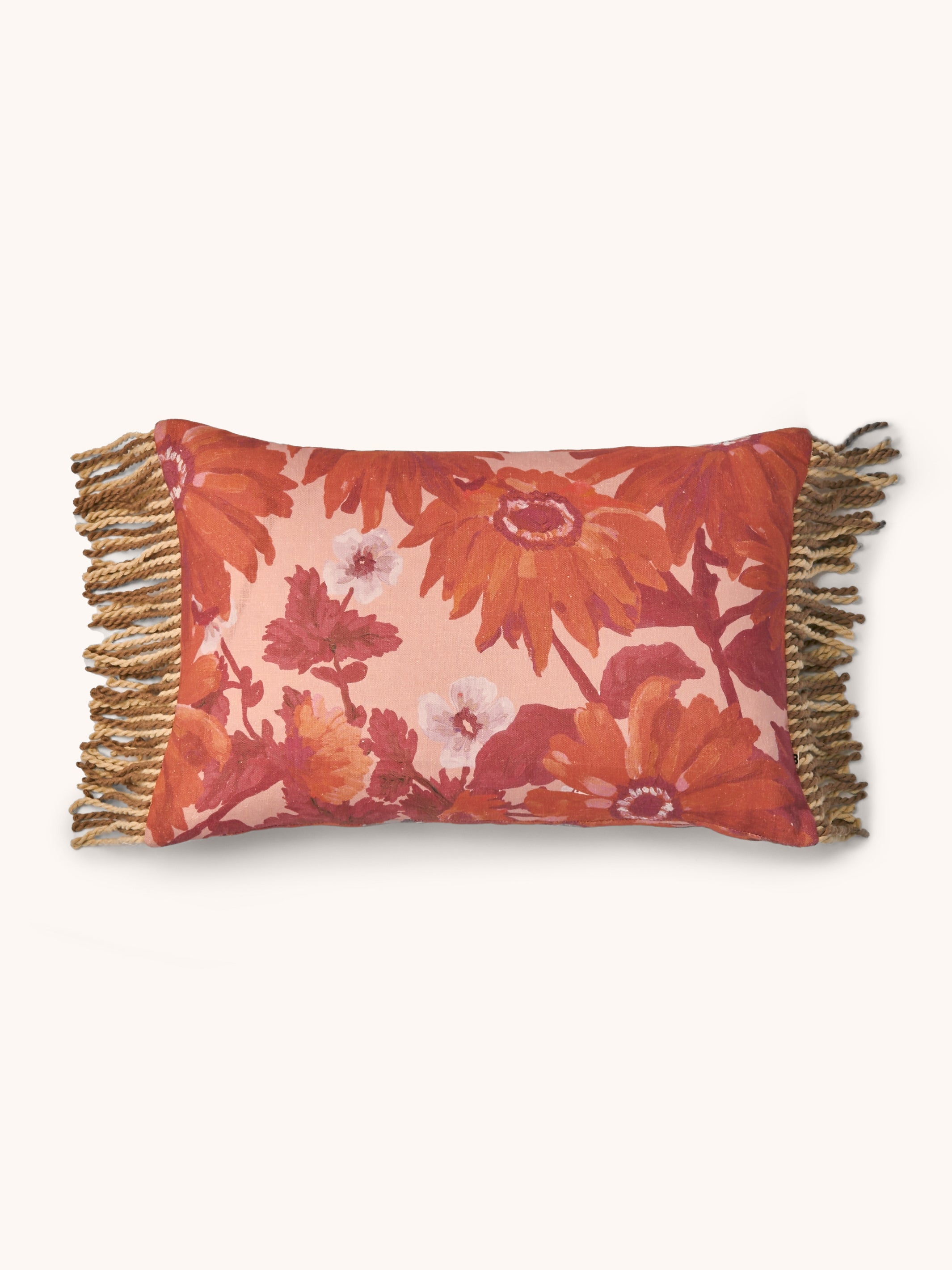 Marigold Rose Linen Cushion