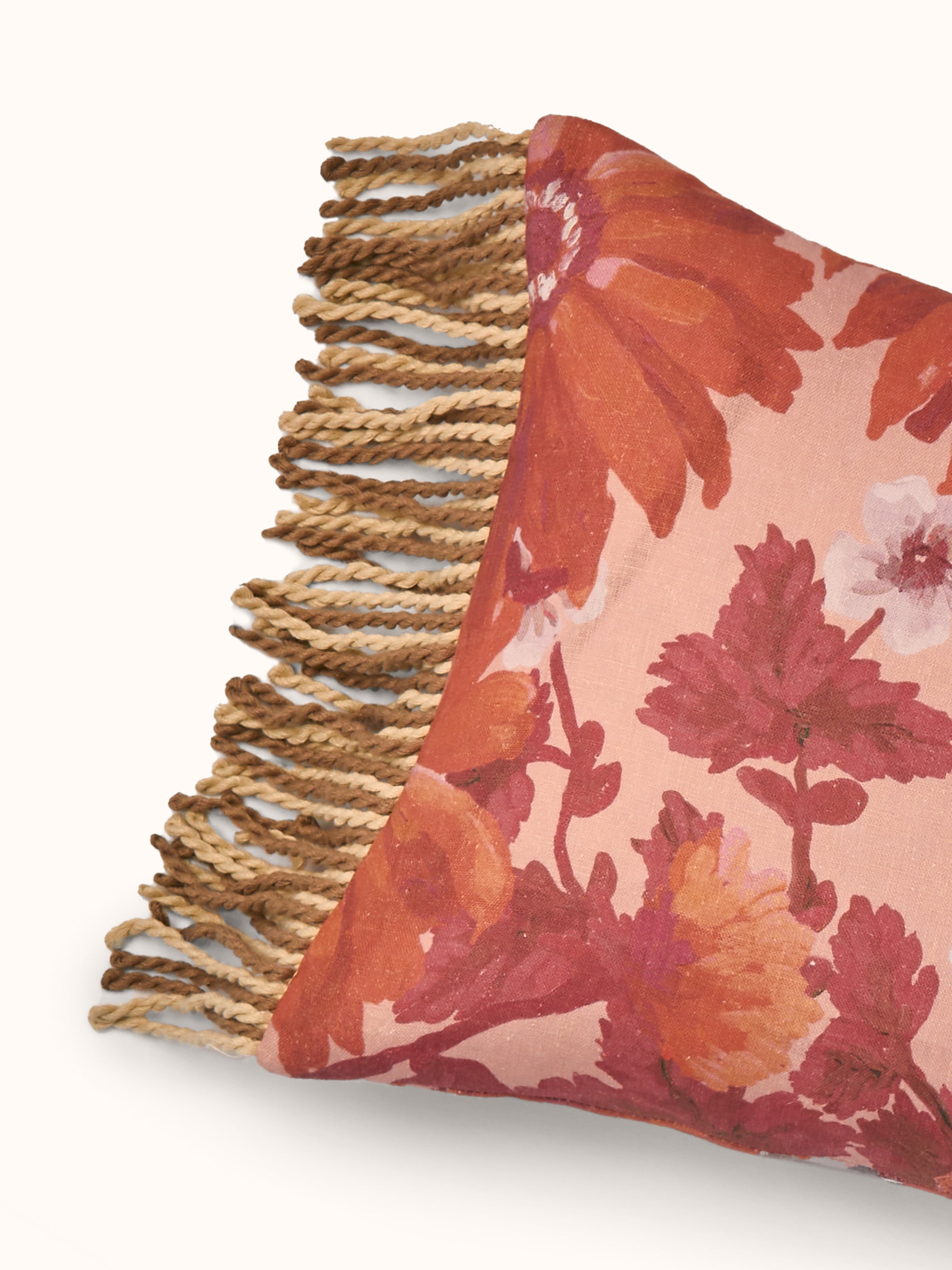 Marigold Rose Linen Cushion