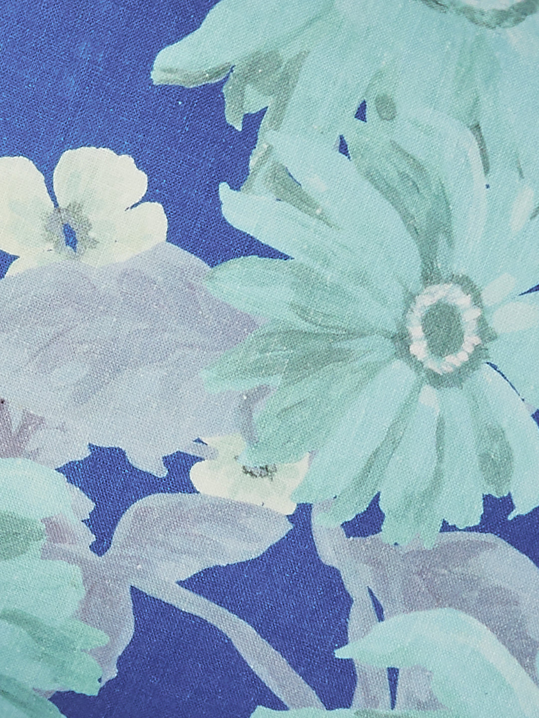 Marigold Blue Linen Cushion