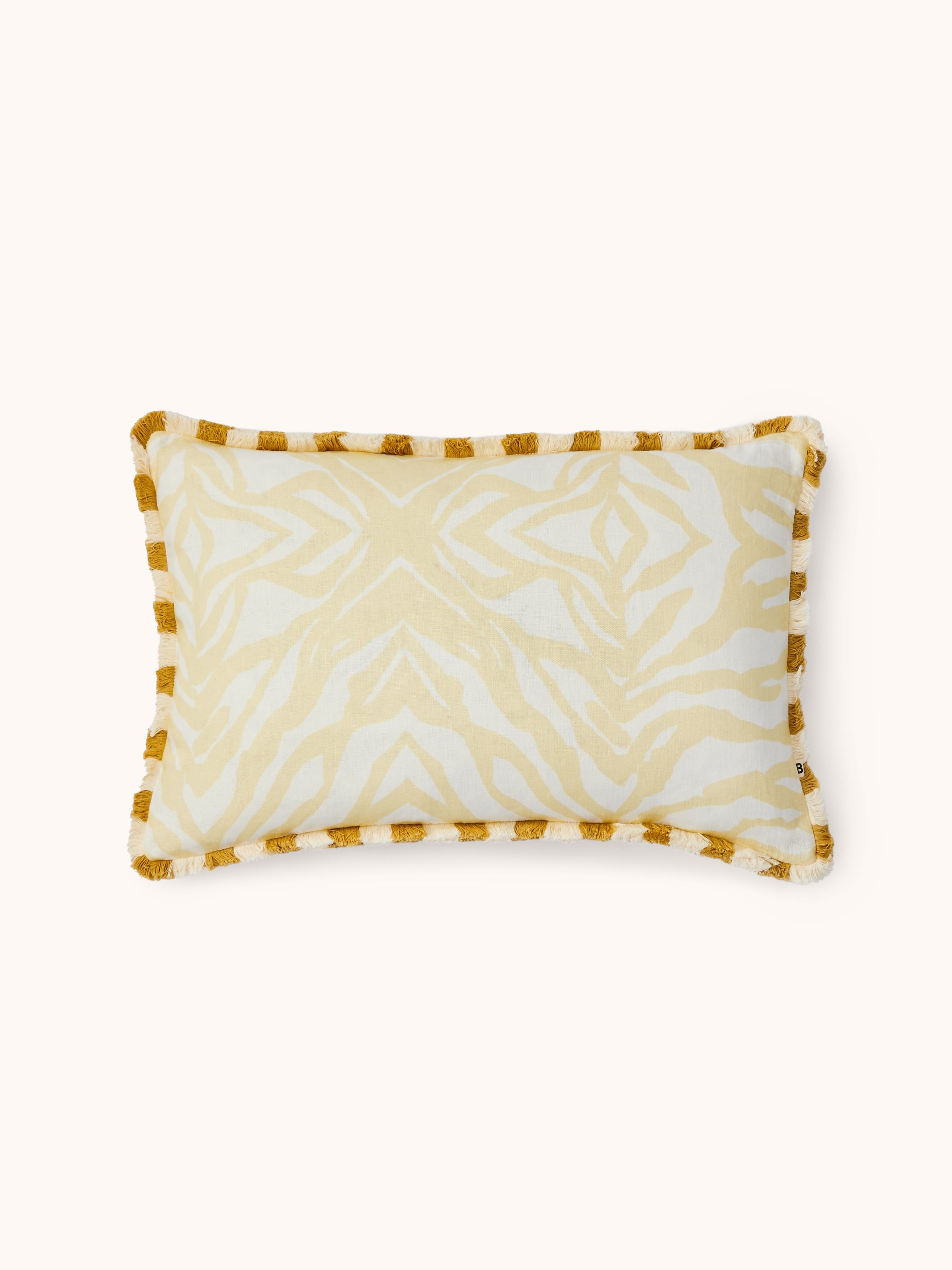 Zebra Vanilla Linen Cushion