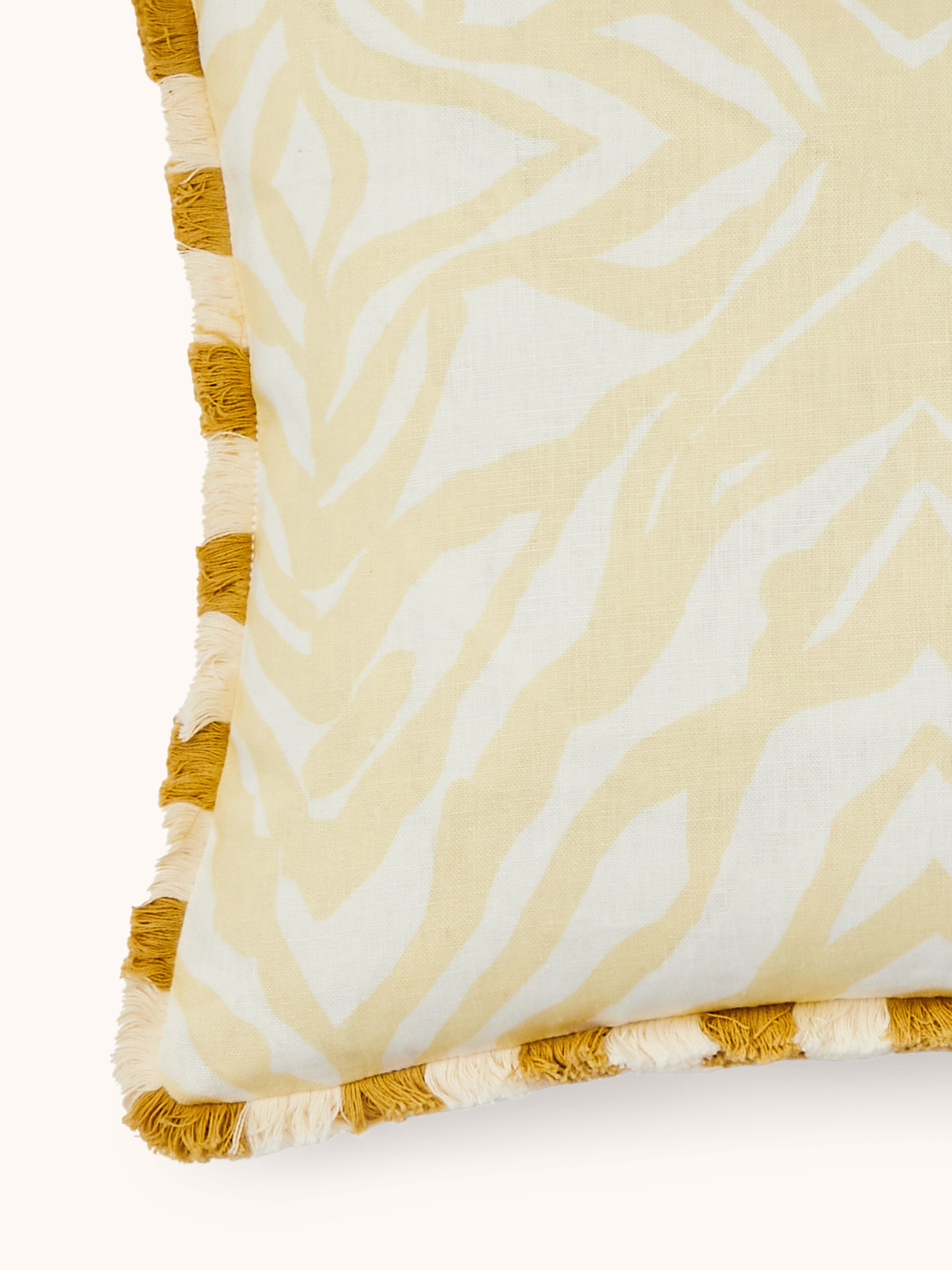 Zebra Vanilla Linen Cushion