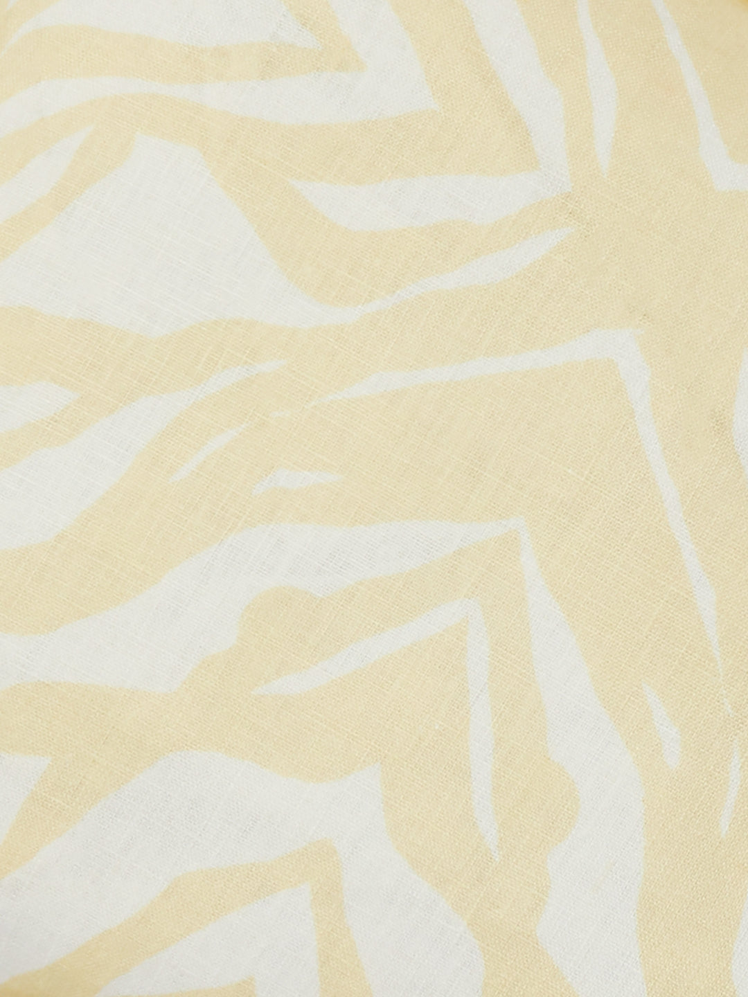 Zebra Vanilla Linen Cushion