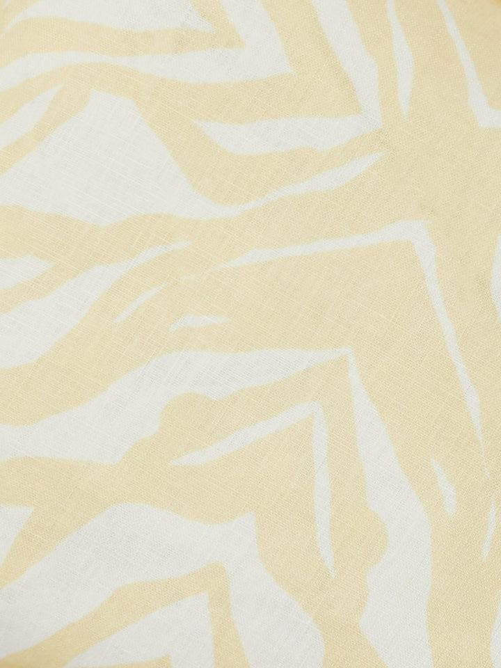 Zebra Vanilla Linen Cushion