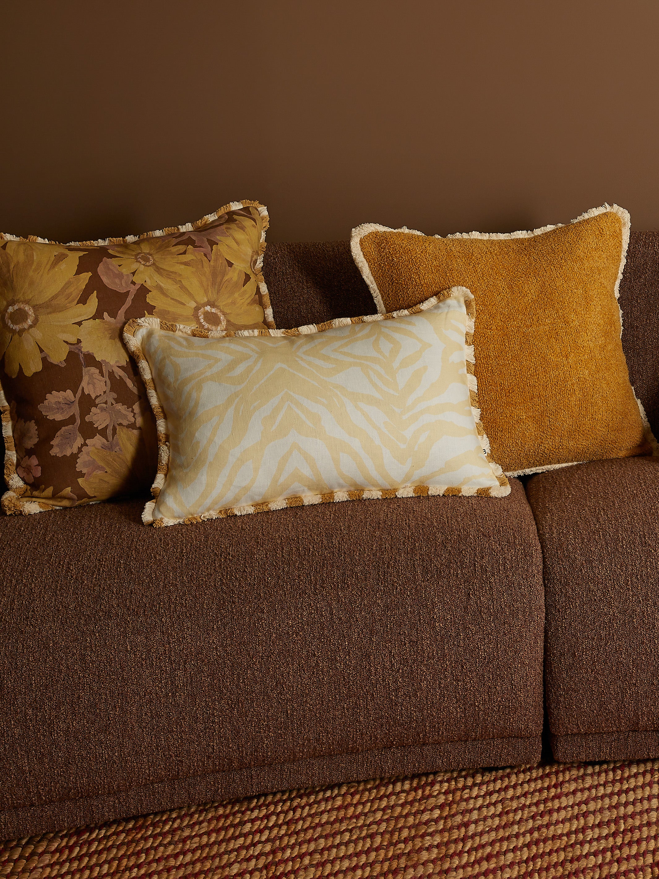 Zebra Vanilla Linen Cushion