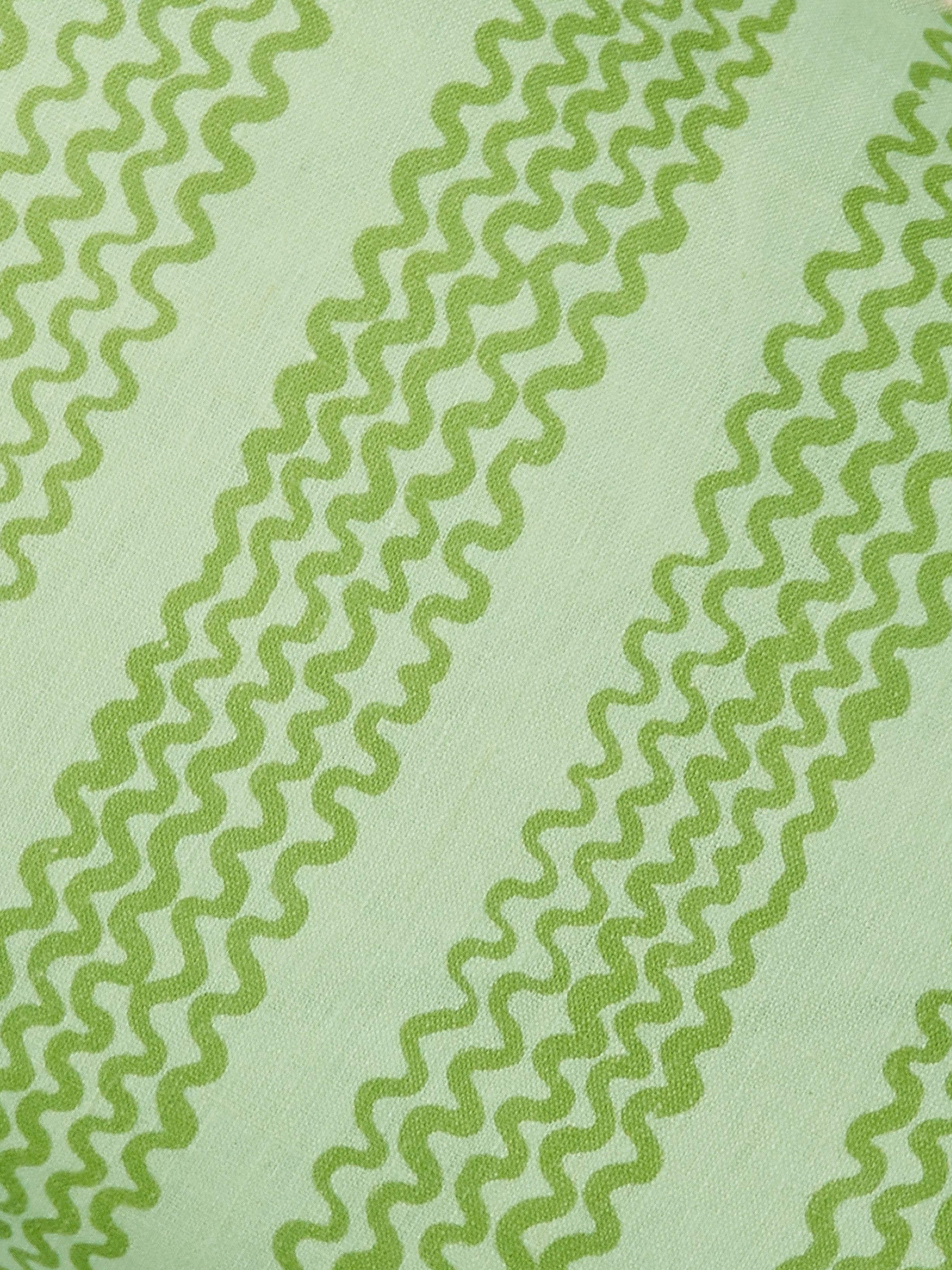 Mini Waves Mint Linen Cushion