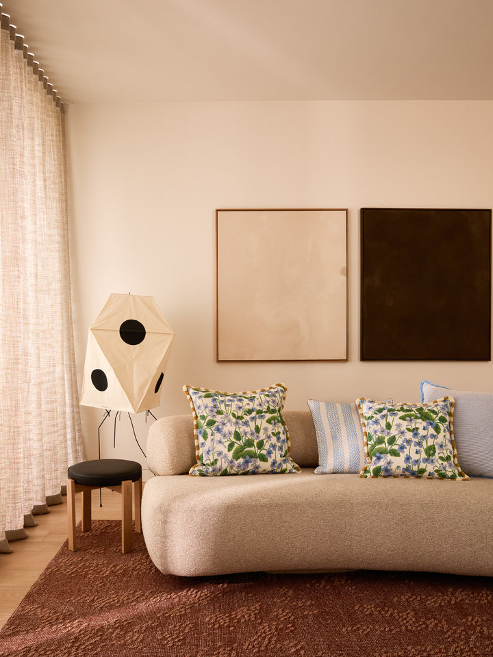 Lilas Blue Linen Cushion