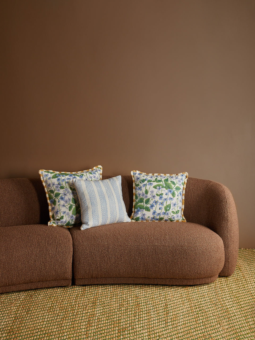 Lilas Blue Linen Cushion