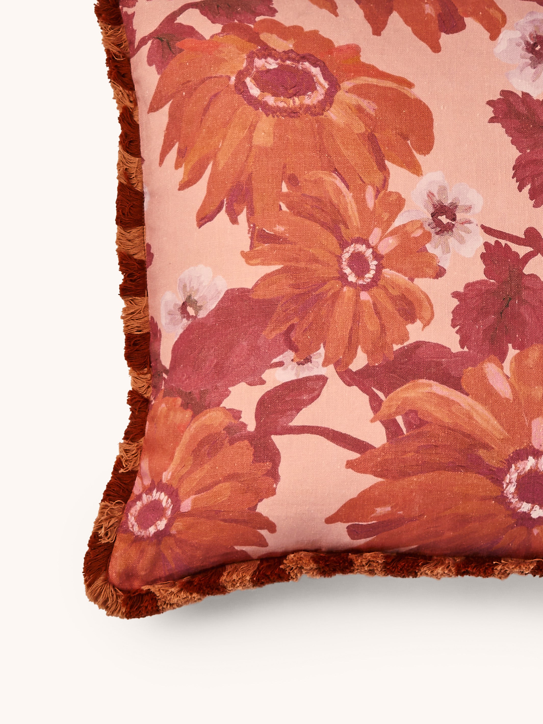 Marigold Rose Linen Cushion - Almost Perfect