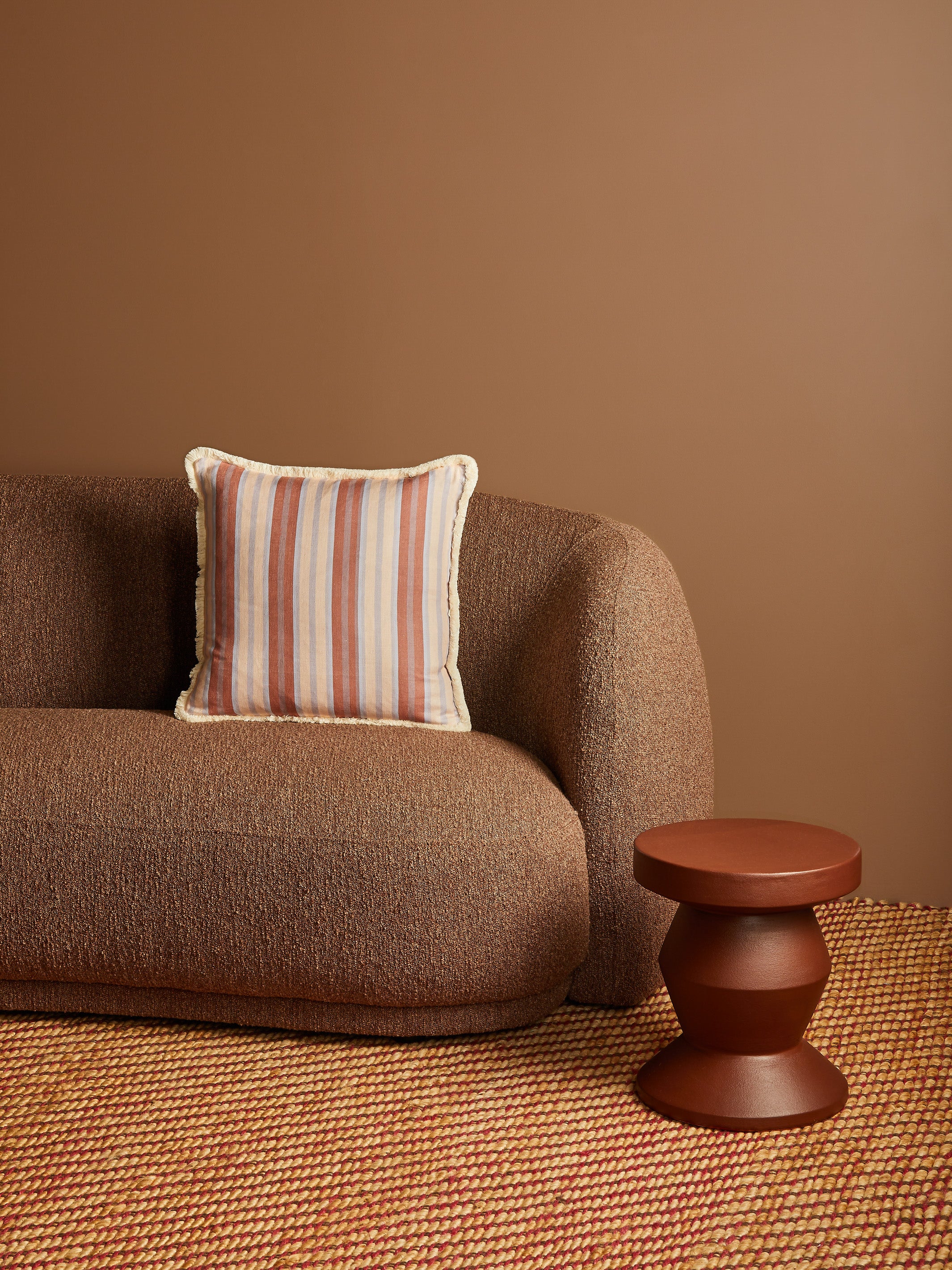 Suiting Stripe Coralie Linen Cushion