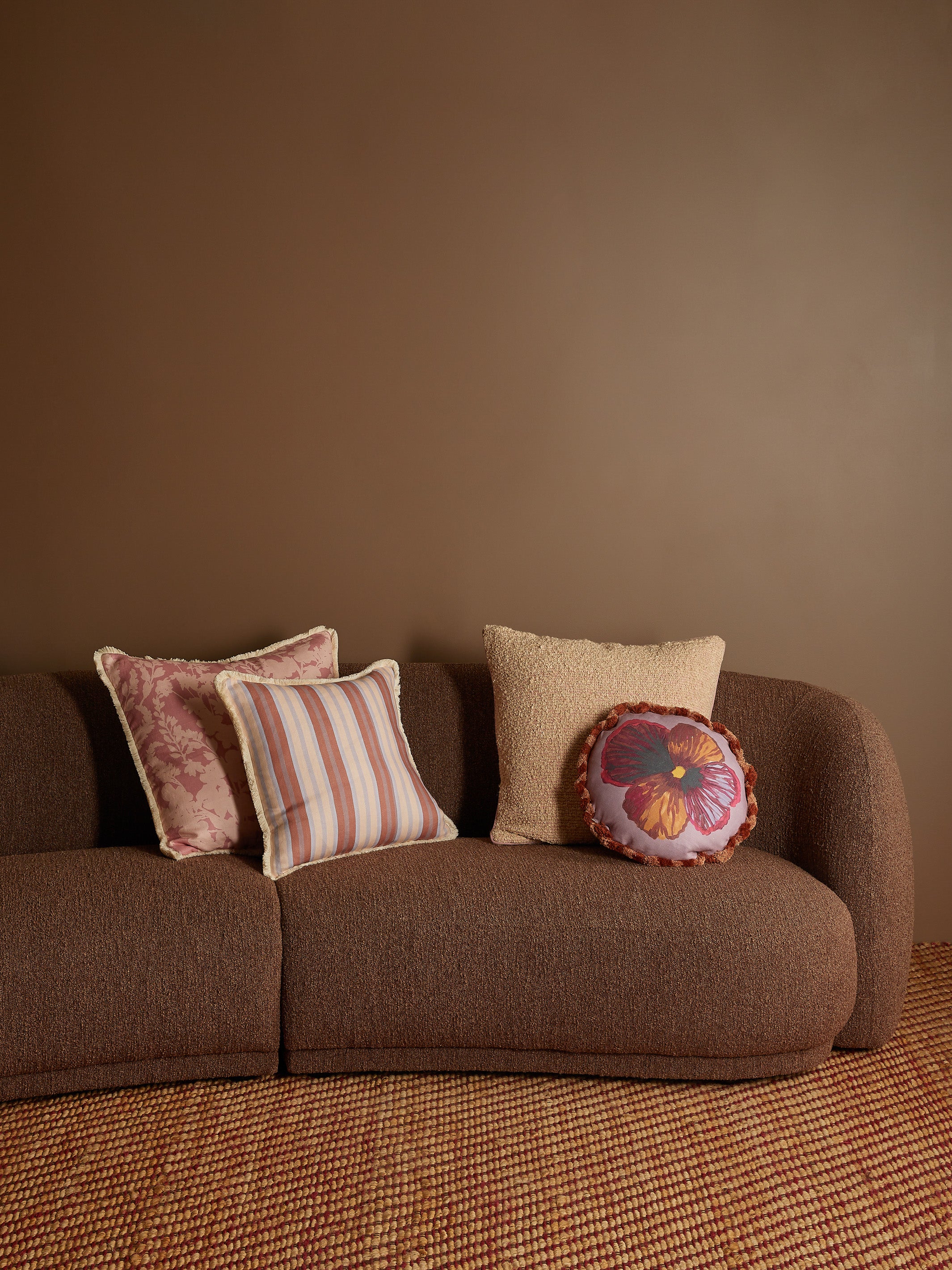 Suiting Stripe Coralie Linen Cushion