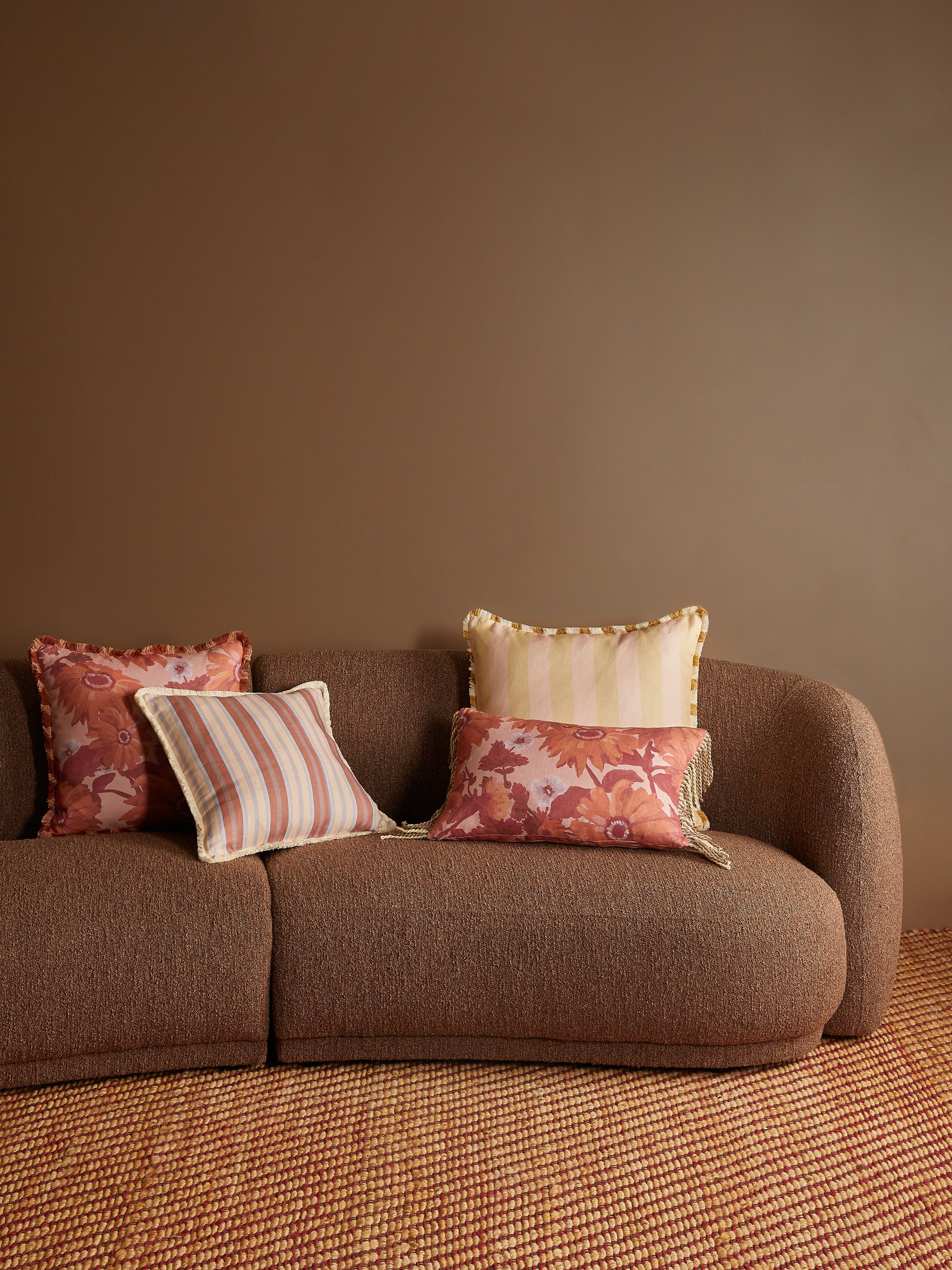 Suiting Stripe Coralie Linen Cushion