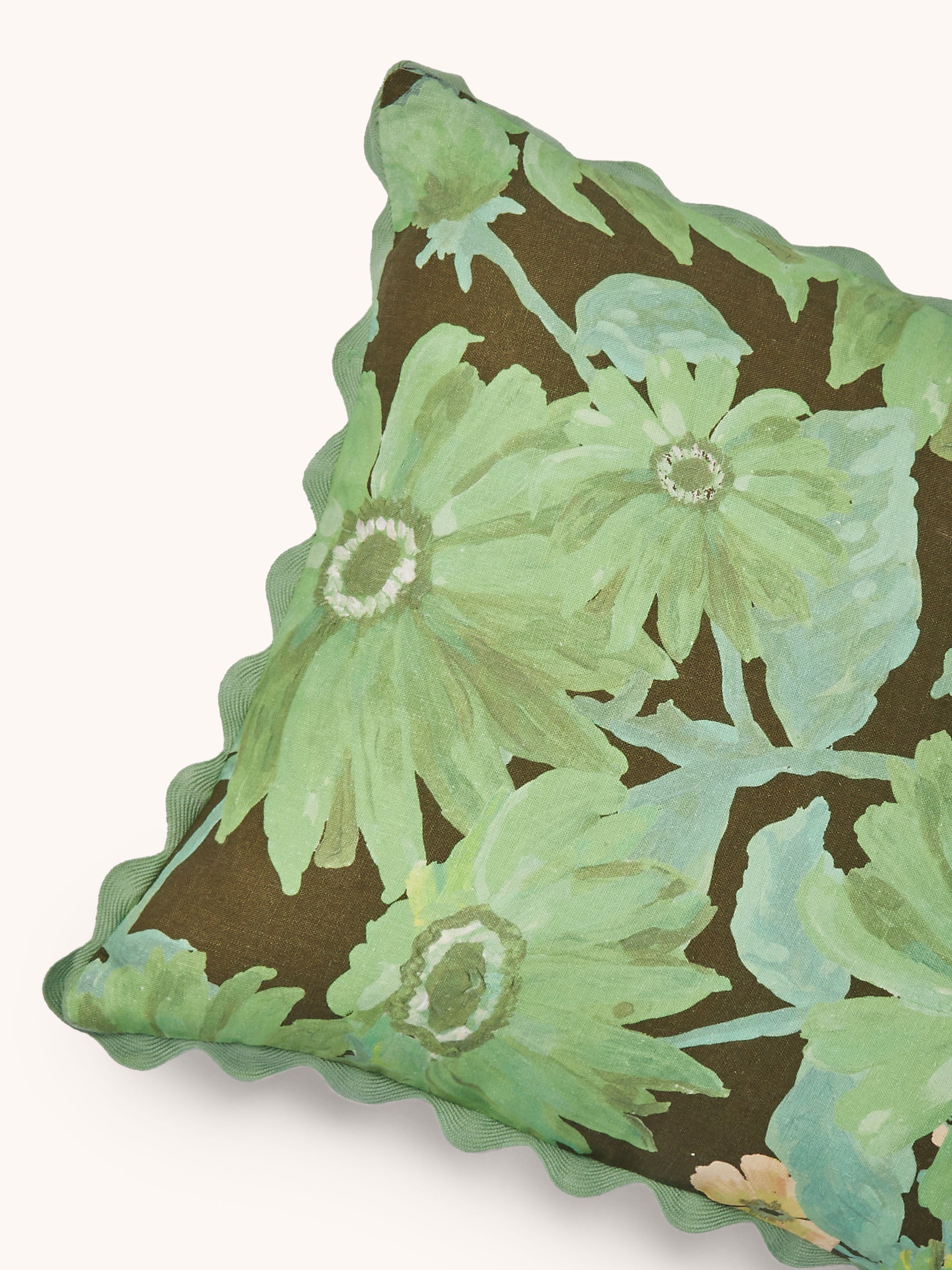 Marigold Khaki Linen Cushion