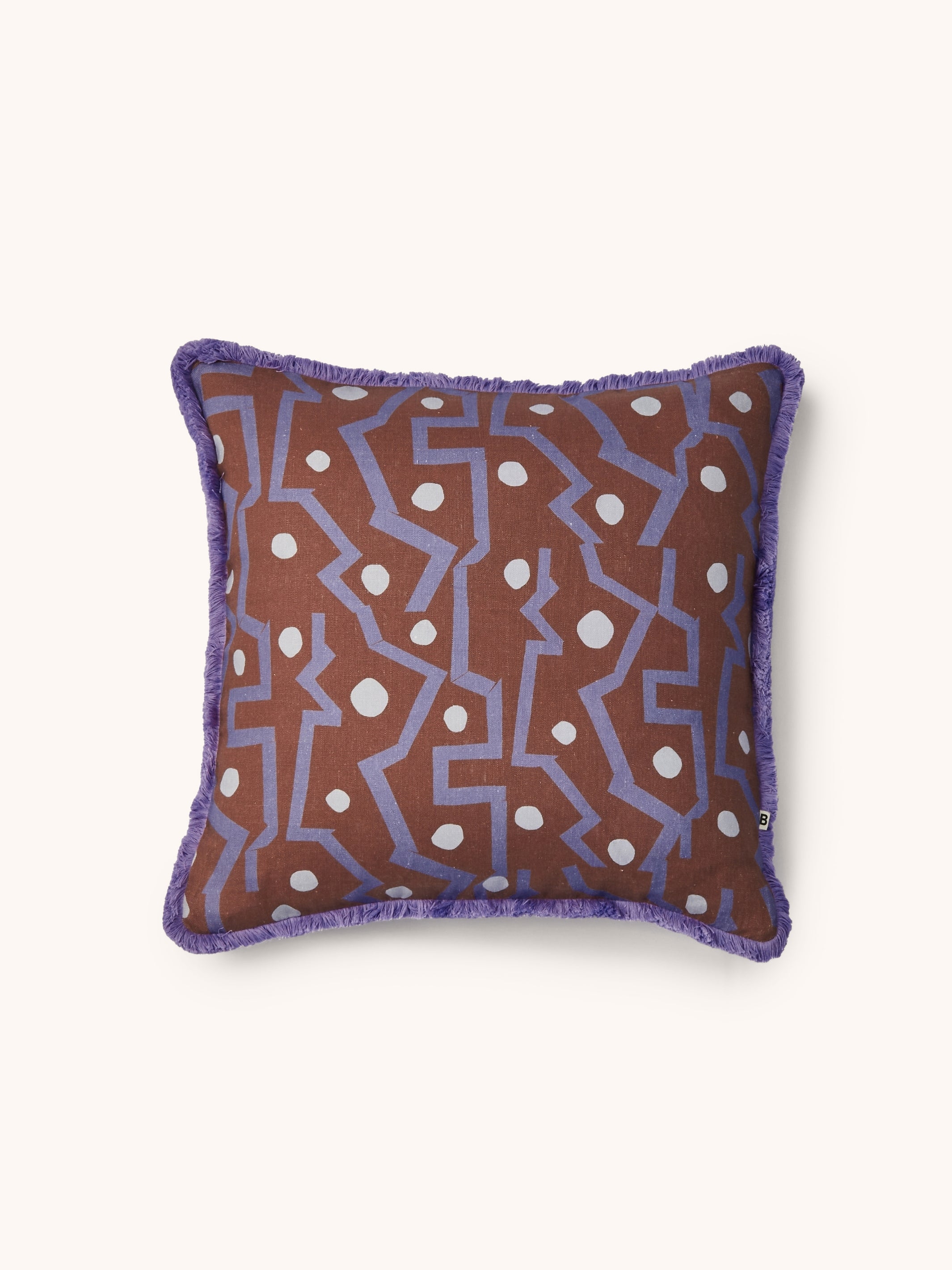 Memphis Burgundy Linen Cushion