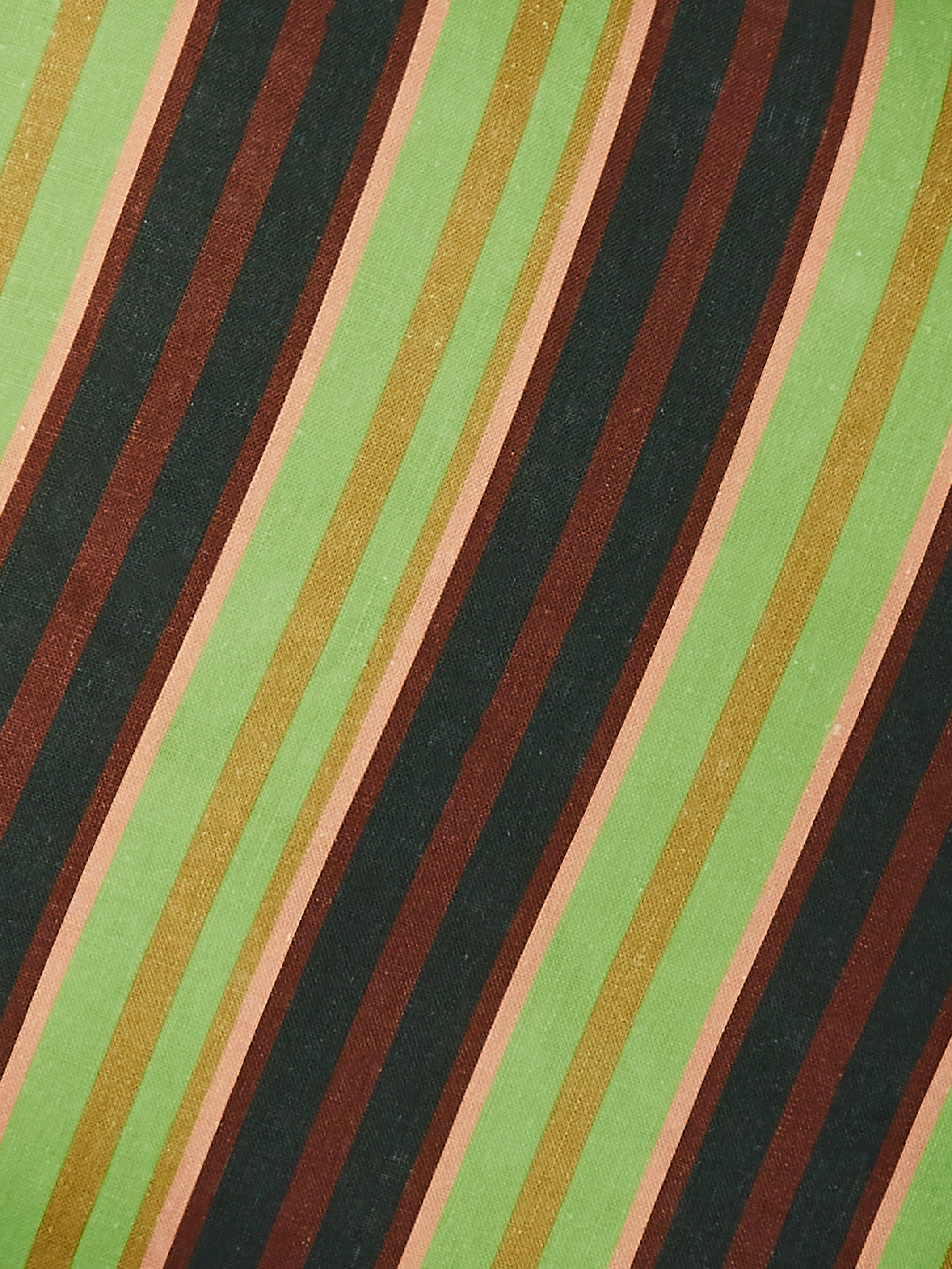 Suiting Stripe Emerald Linen Cushion