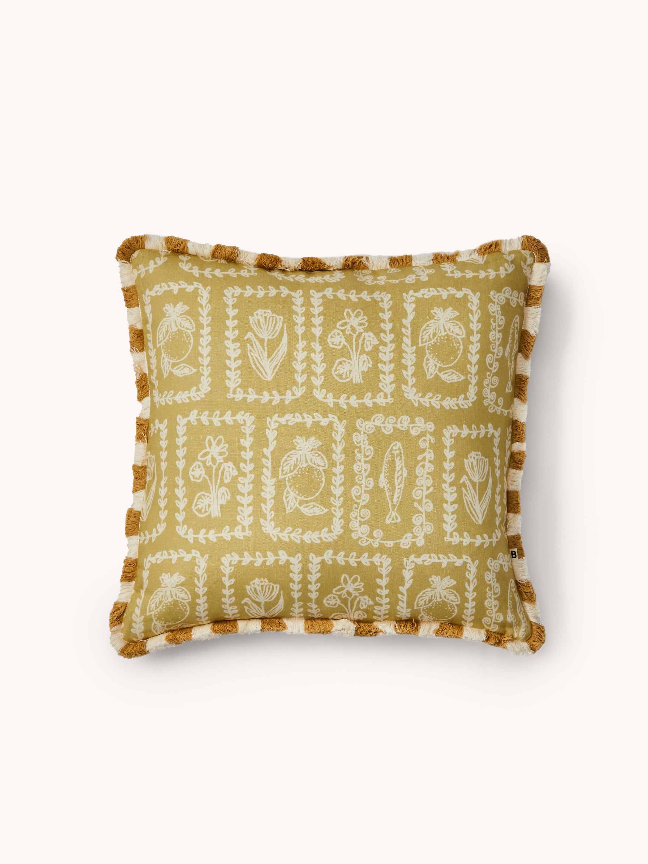 Petra Ecru Linen Cushion