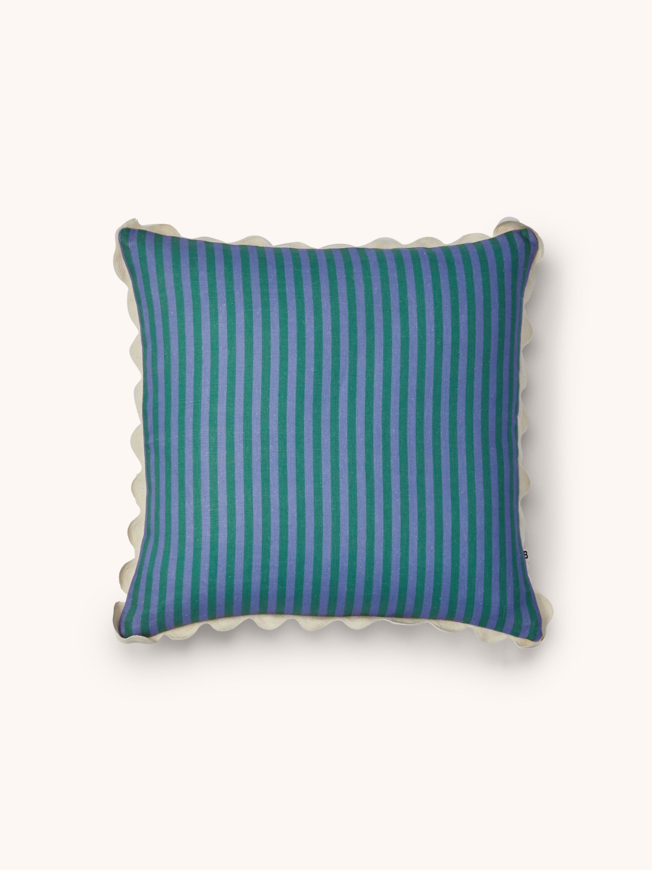 Pinstripe Yves Klein Blue Linen Cushion