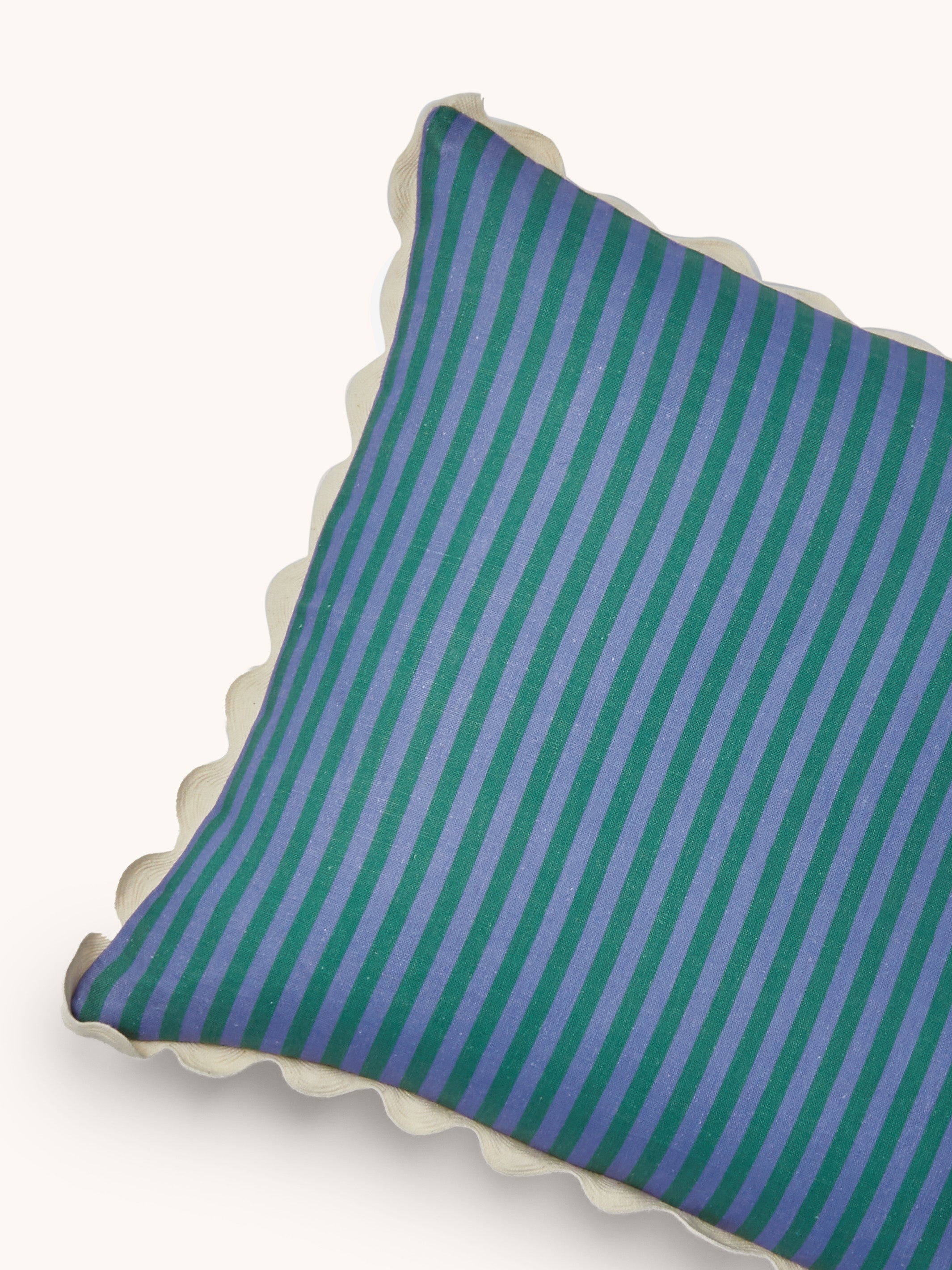 Pinstripe Yves Klein Blue Linen Cushion